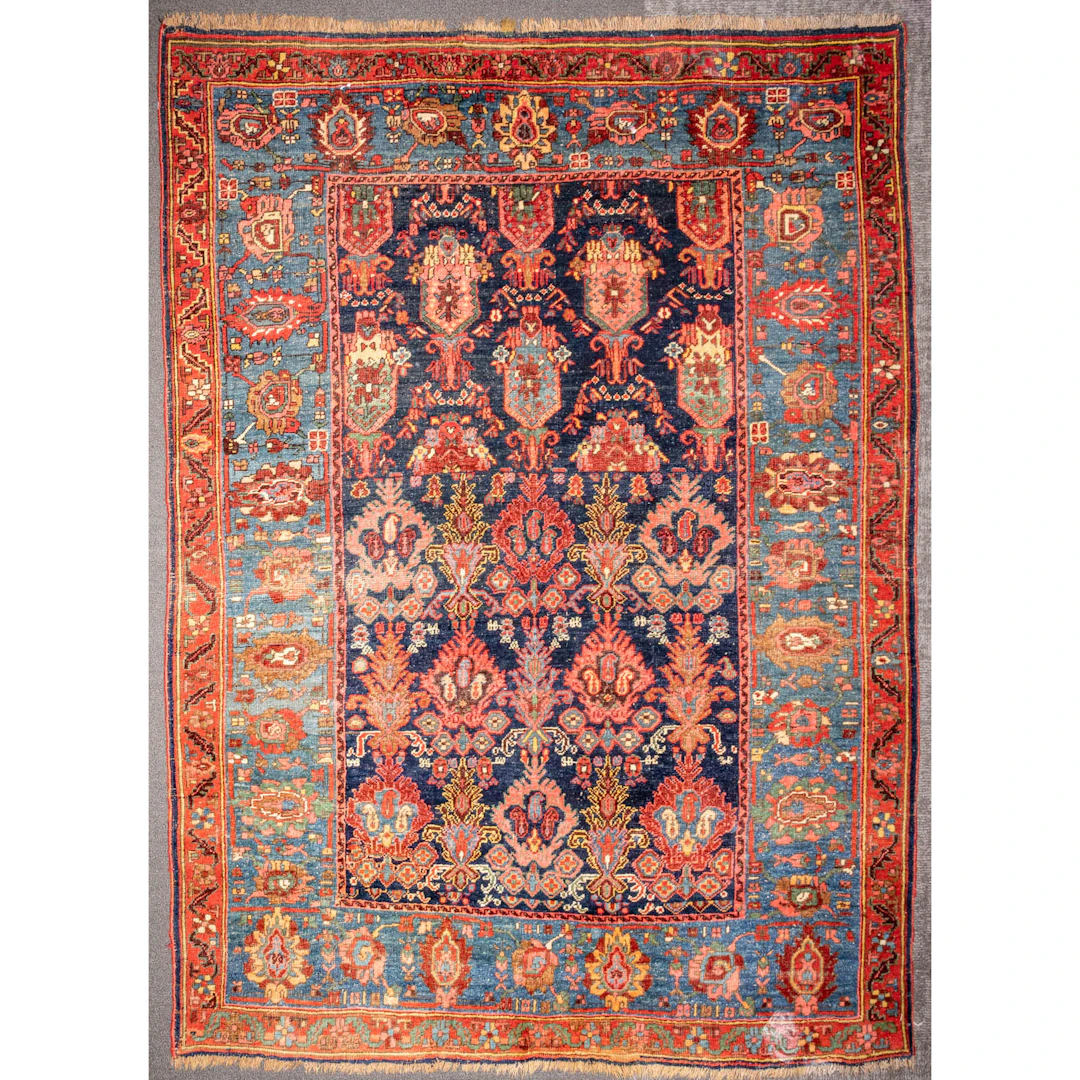 Antique Bijar Rug, Persia, 4.1 x 5.4