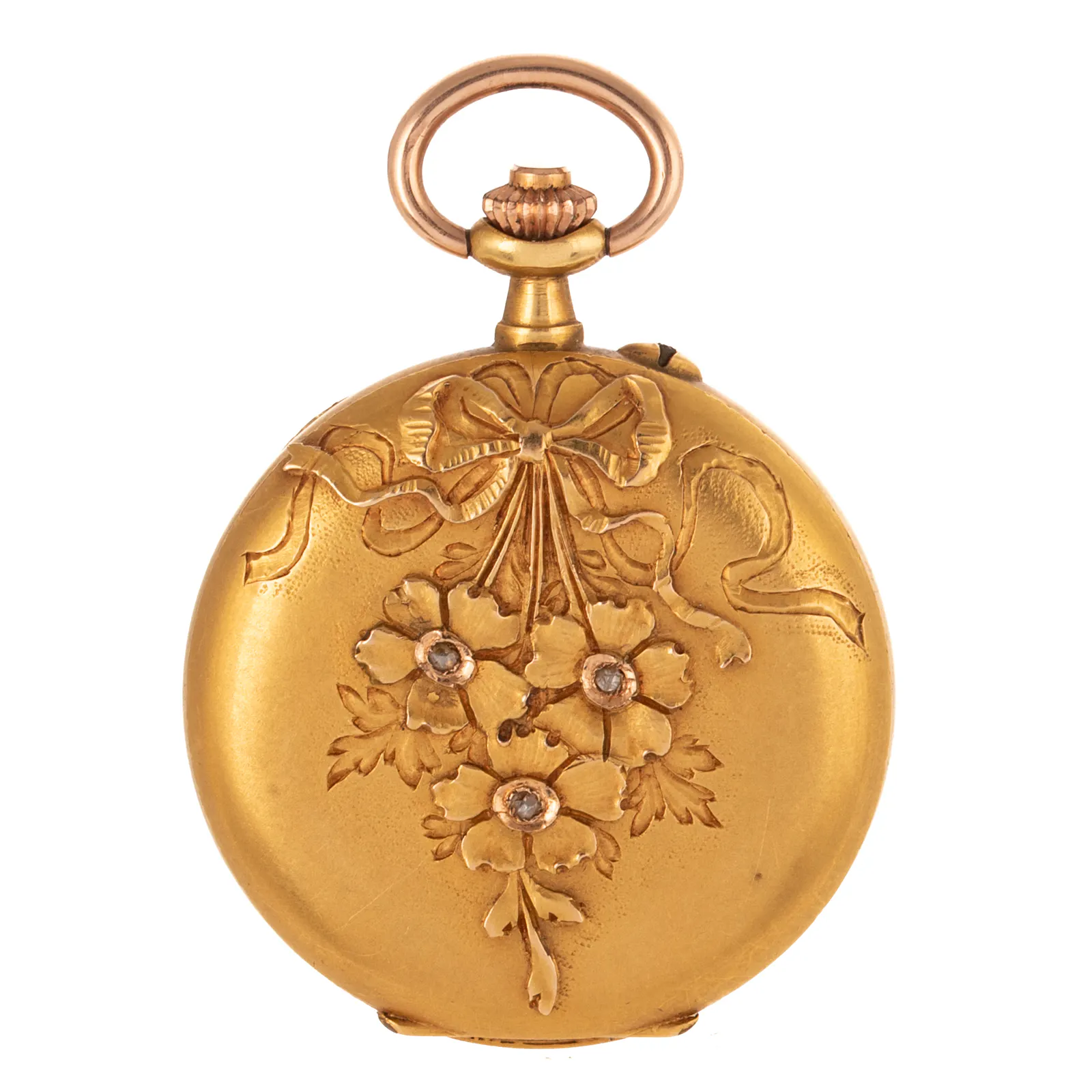 A Late Art Nouveau Pocket Watch by Perudi in 18K