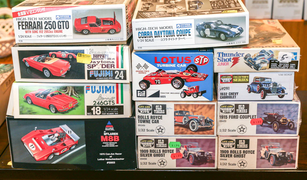 Twelve Car Model Kits