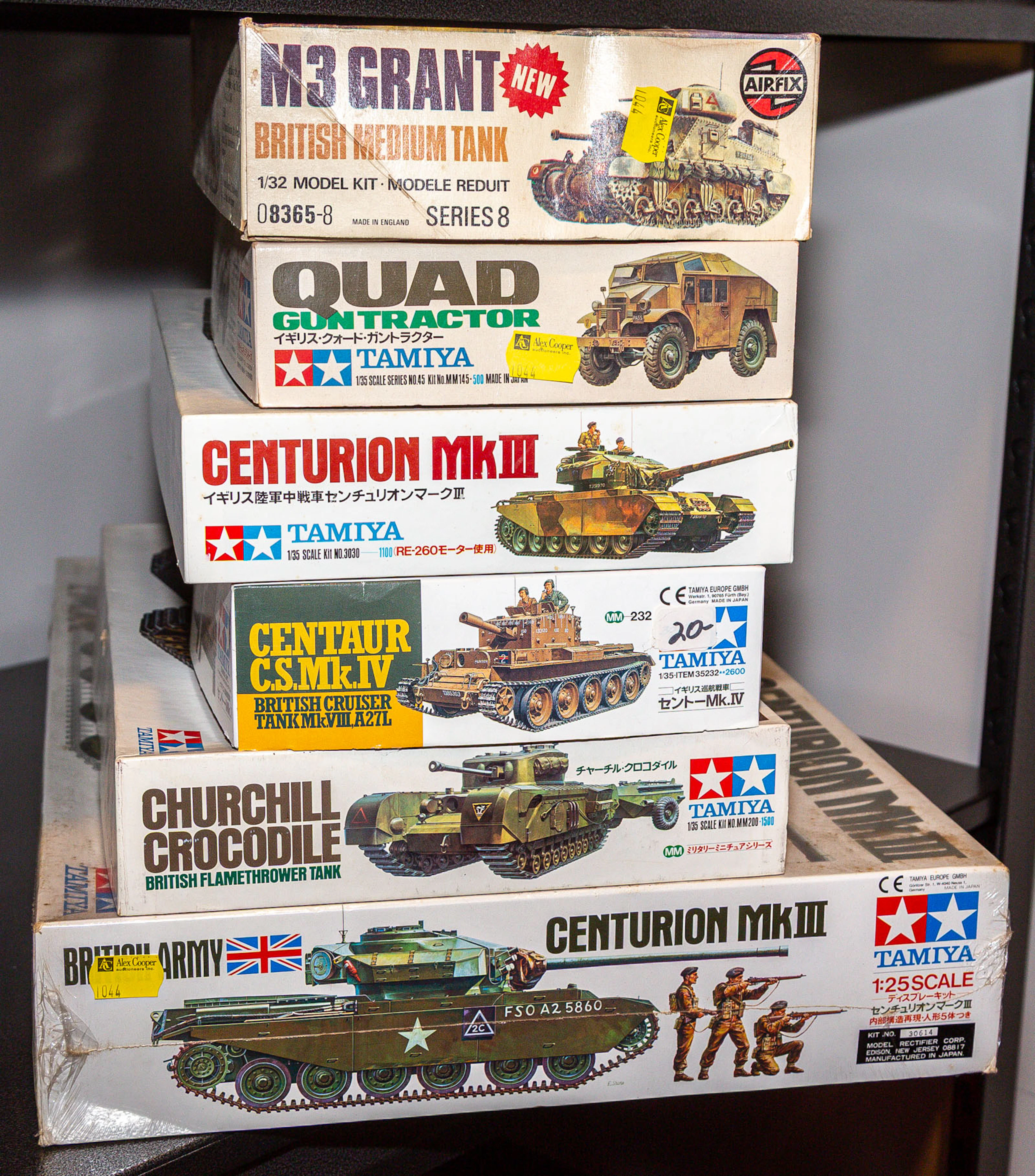 Six British Military Model Kits