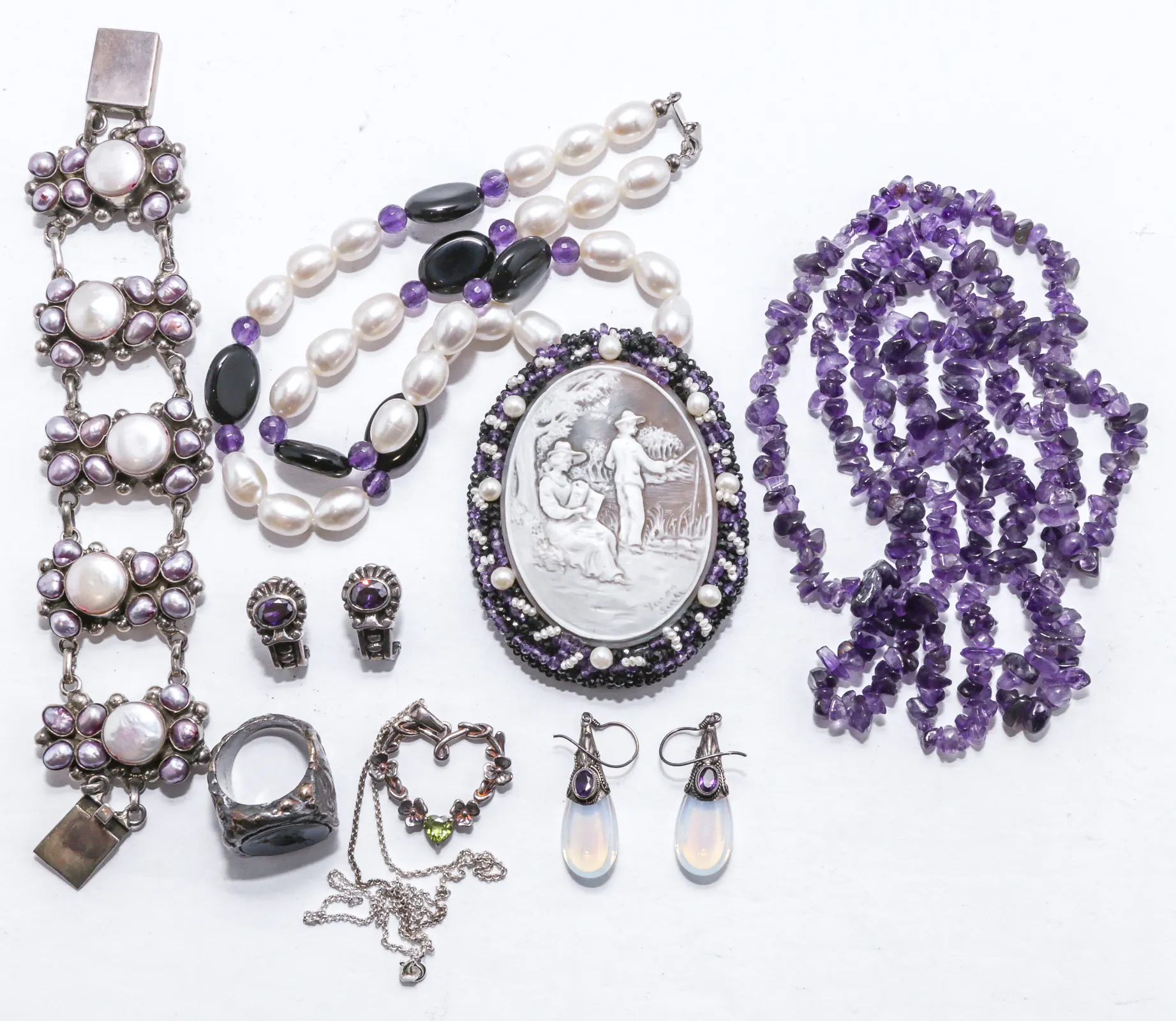 Carada Necklace, Amethyst & Pearl Jewelry & More