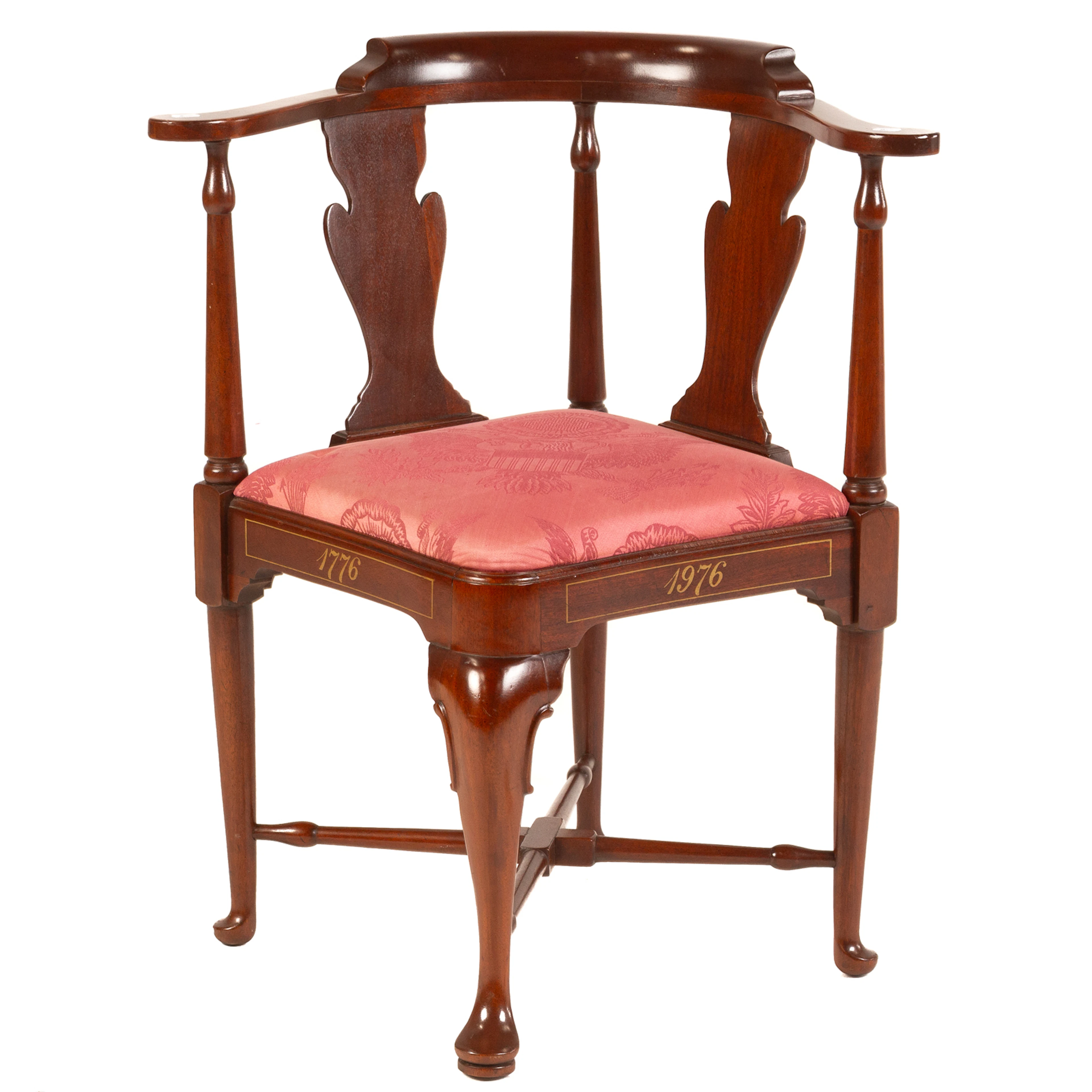 Federal Style Mahogany Bicentennial Corner Chair
