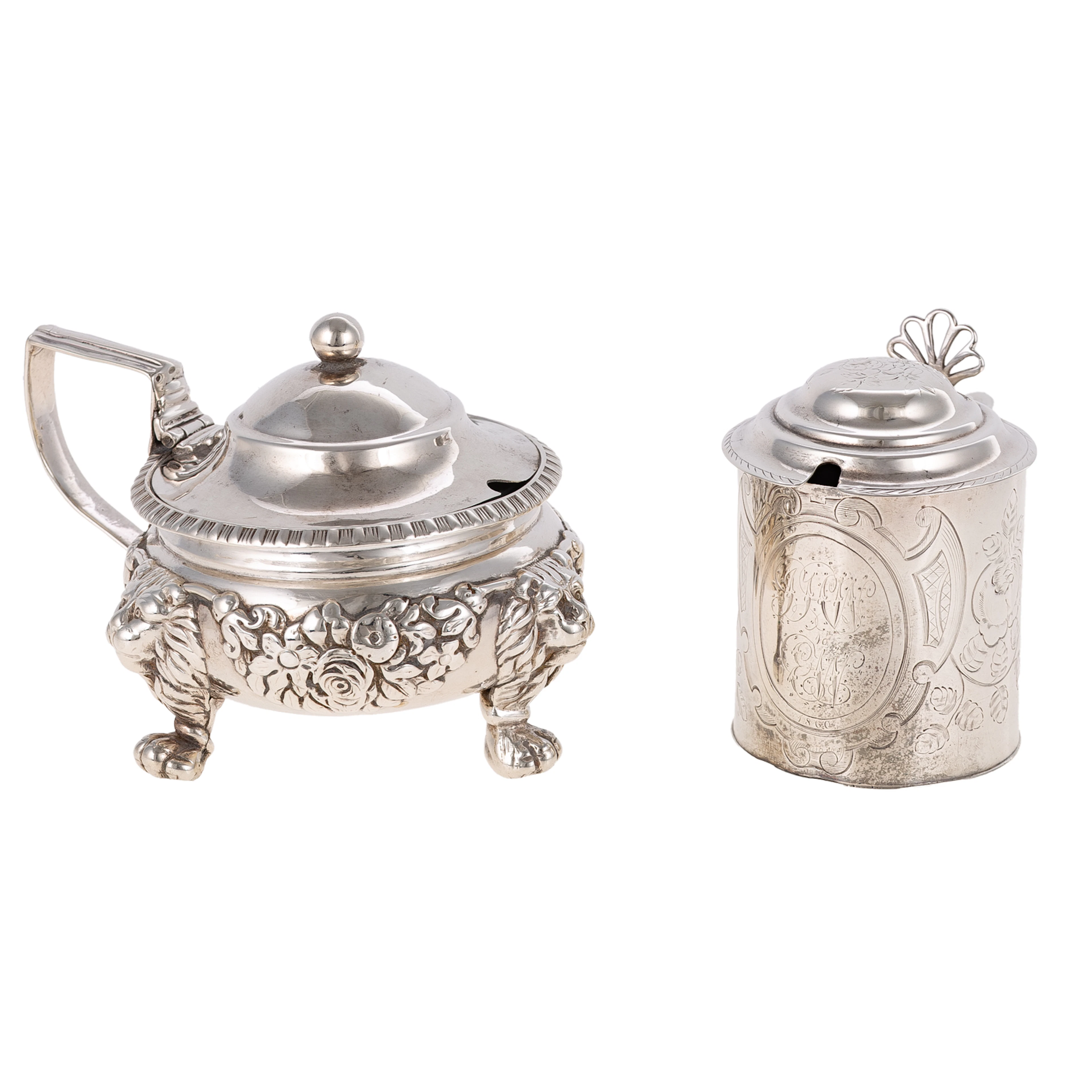 Two George III Silver Mustard Pots