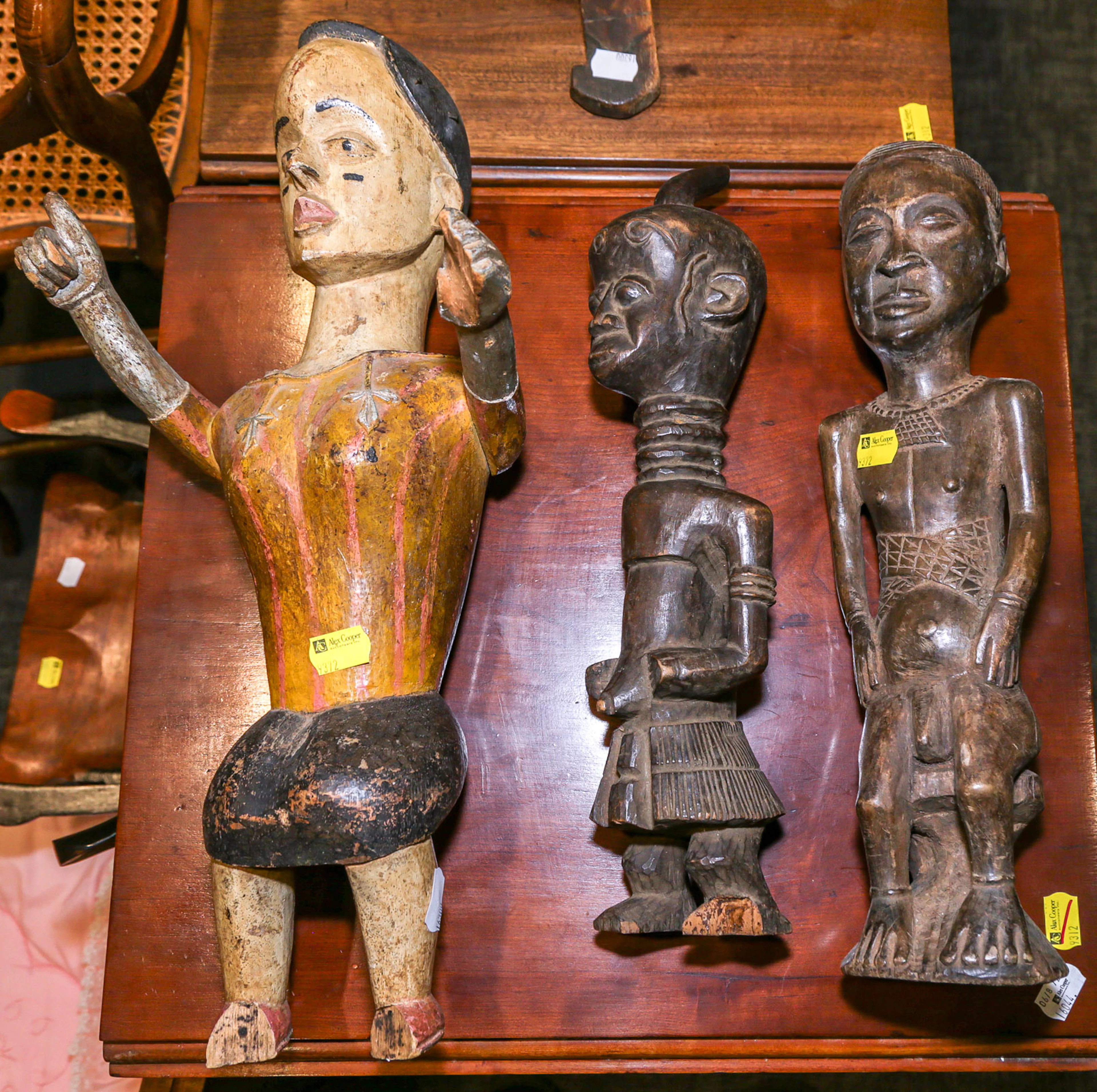 Three African Carved Wood Figures