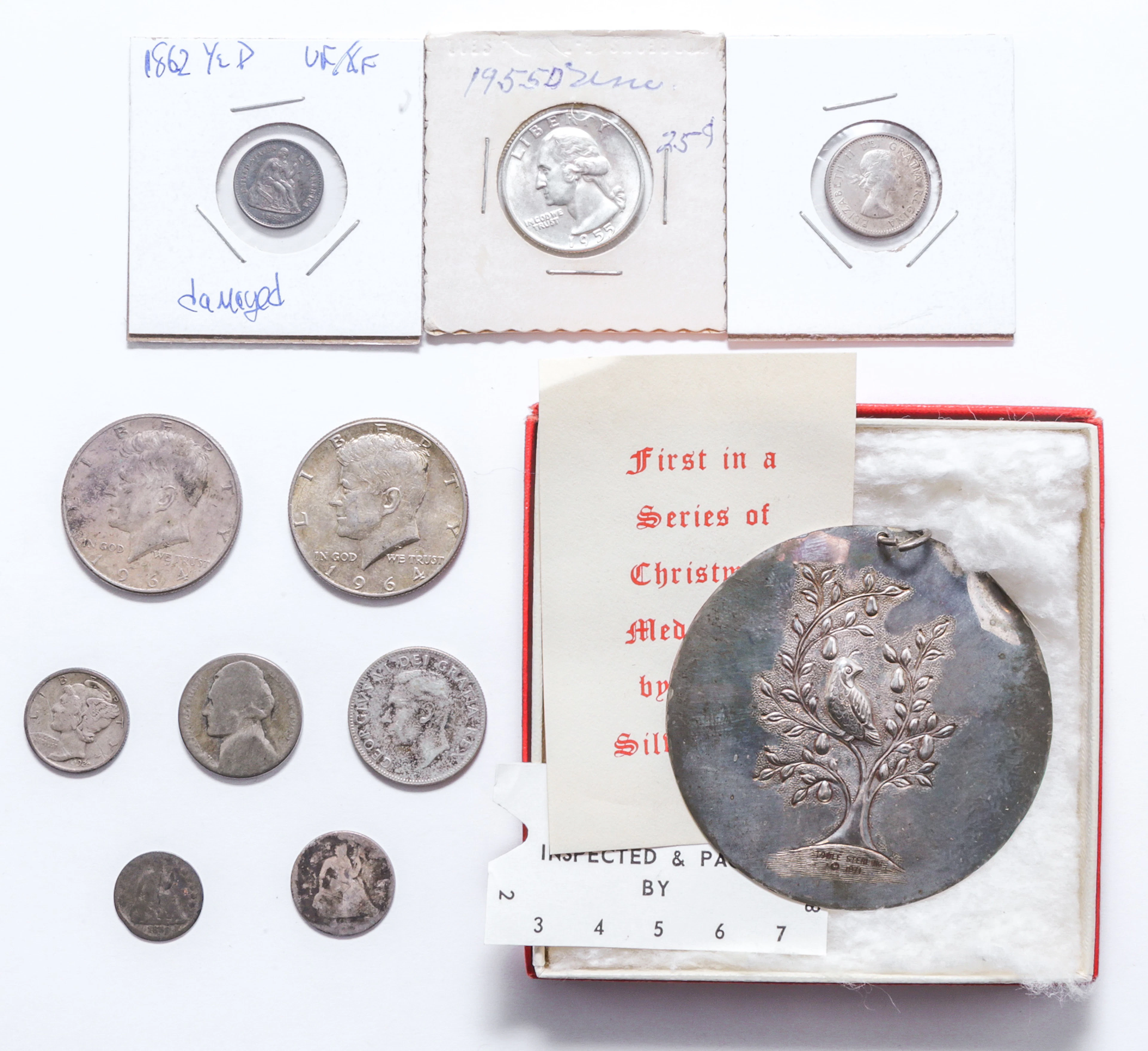 Variety of Silver Coins & Exonumia