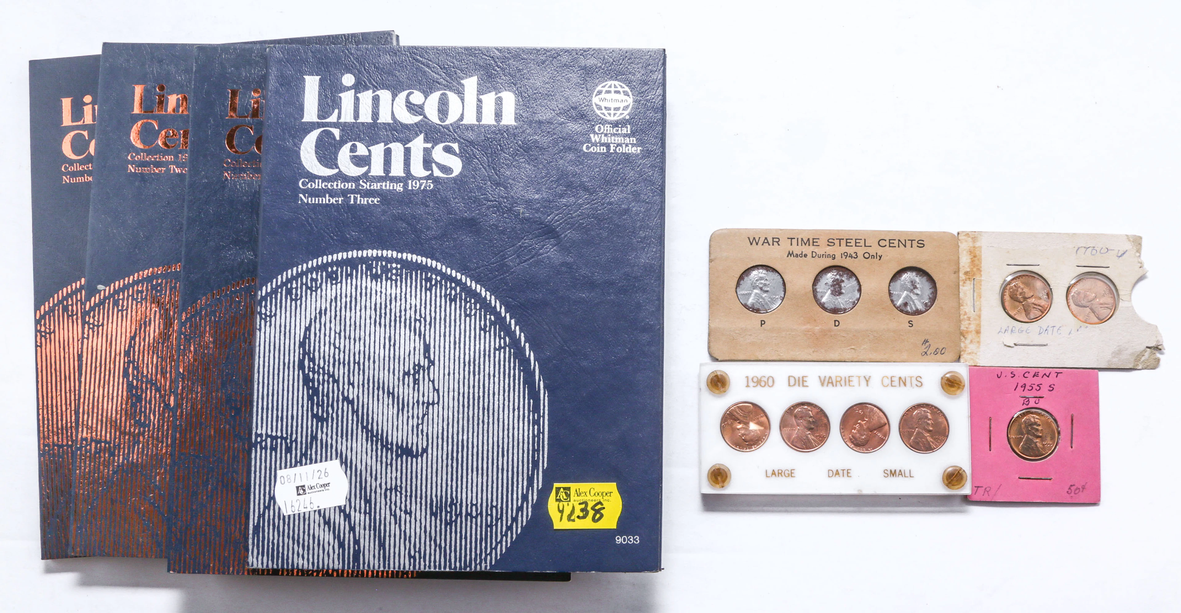Four Lincoln Cent Folders & BU Varieties