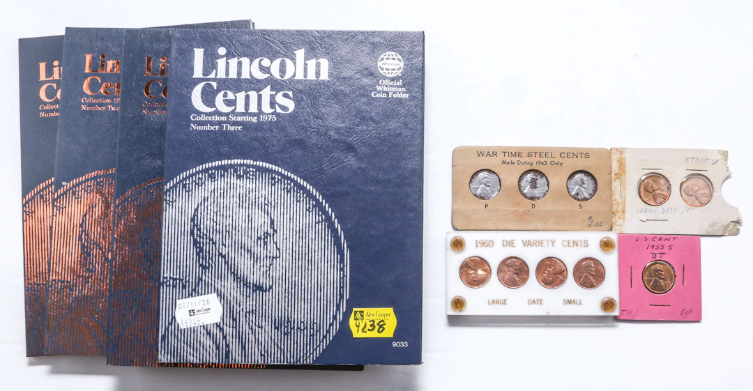 Four Lincoln Cent Folders & BU Varieties