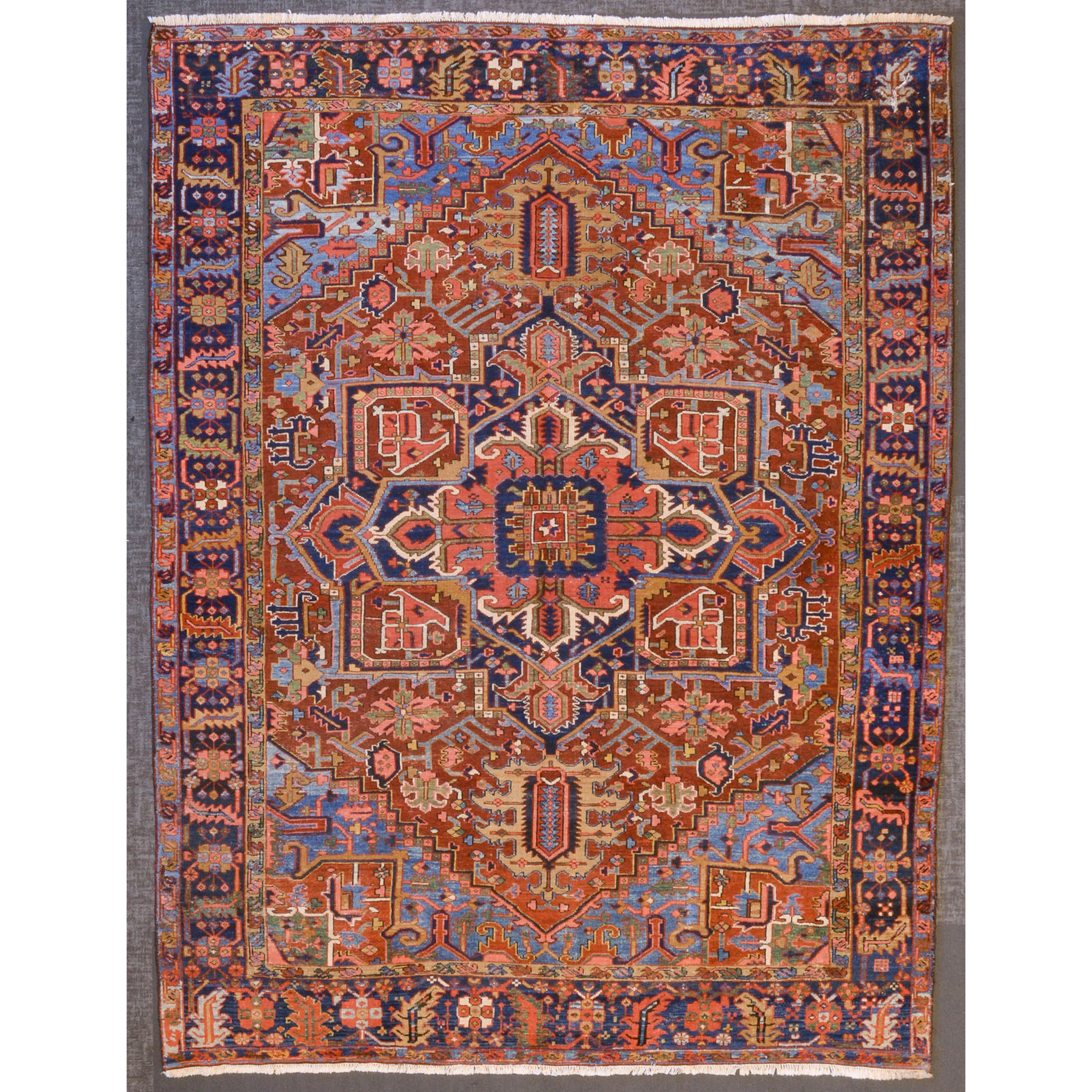 Antique Heriz Rug, Persia, 8.4 x 10.10