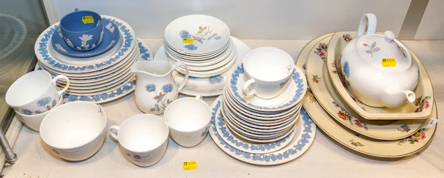 A Wedgwood "Ice Rose" Partial Dessert Service