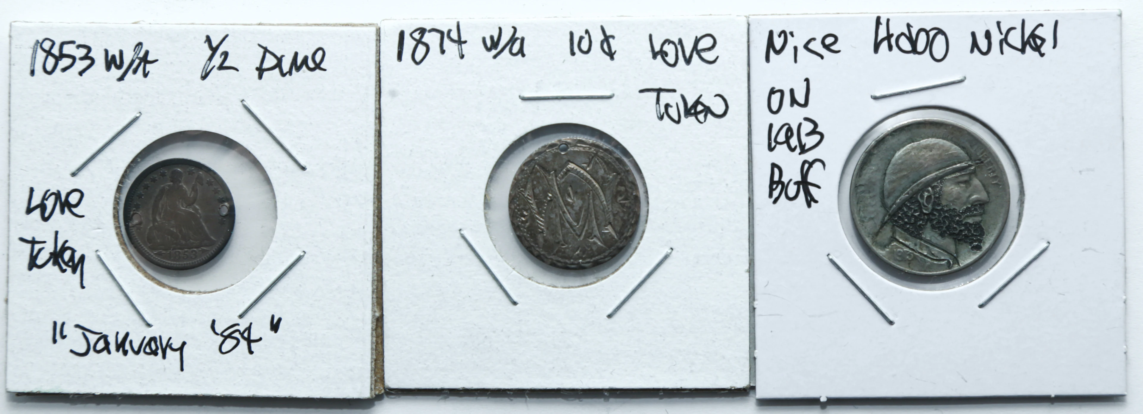 Two Love Tokens & a Hobo Nickel