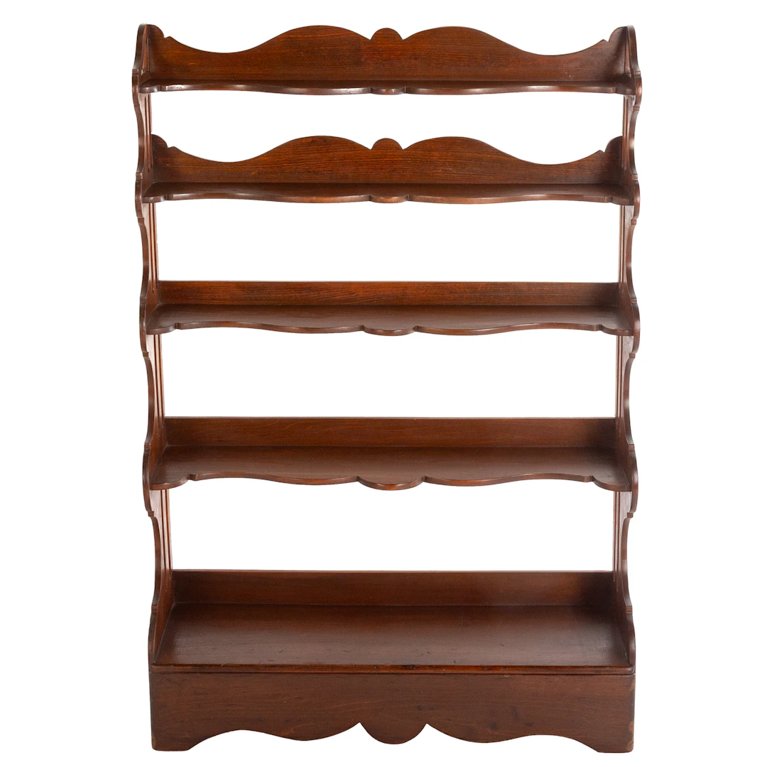 Traditional Style Mahogany Open Back Bookshelf