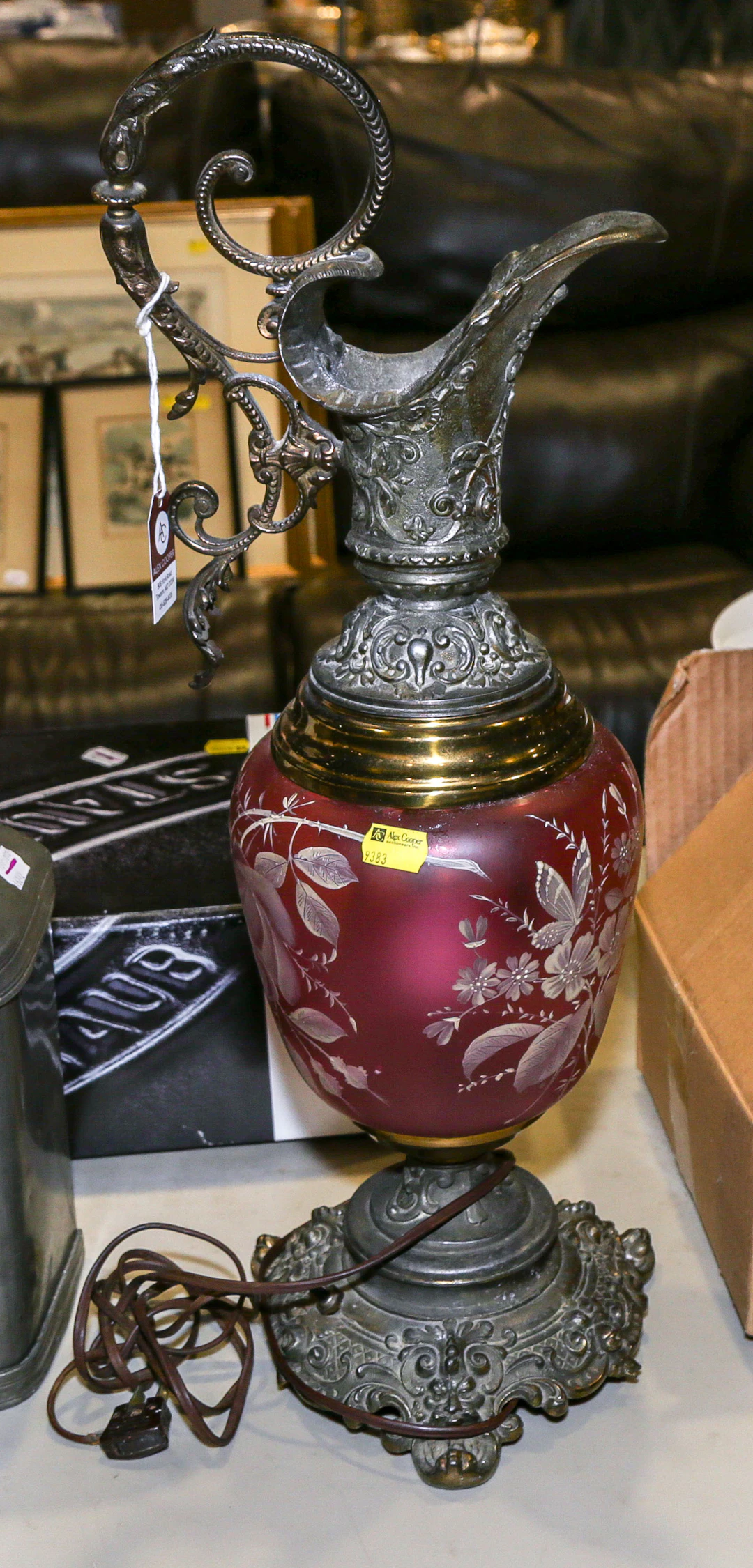 A Renaissance Revival Hebe Pitcher, Electrified