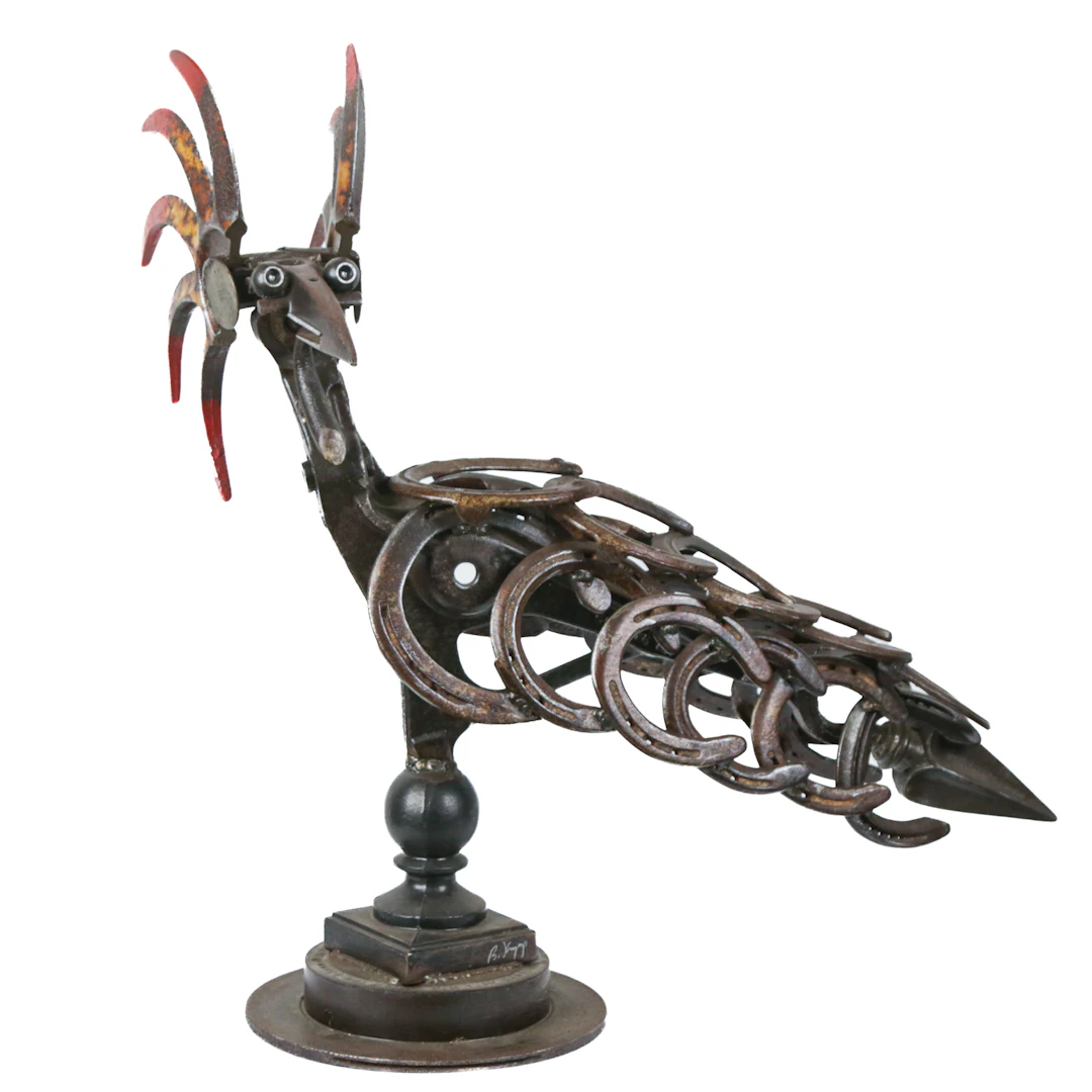 Bill Knapp. Rooster, mixed media assemblage