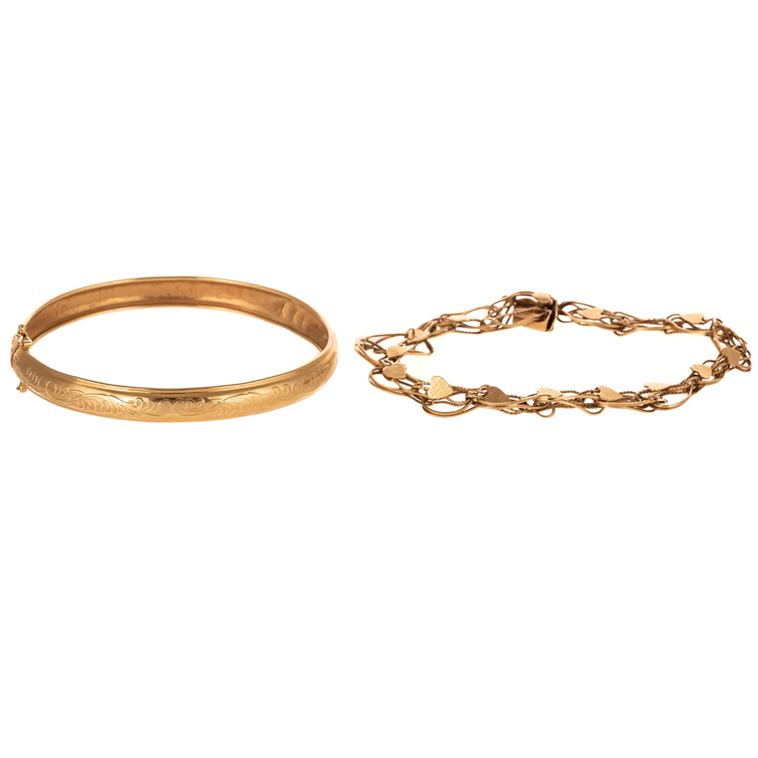 Two Bracelets in 14K