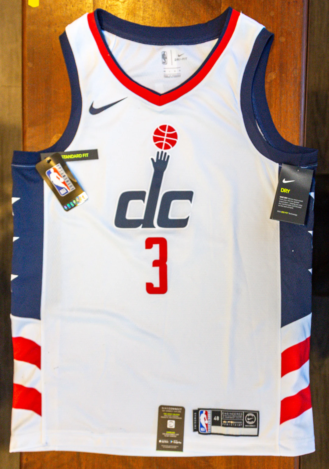 A Bradley "Big Panda" Signed Basketball Jersey