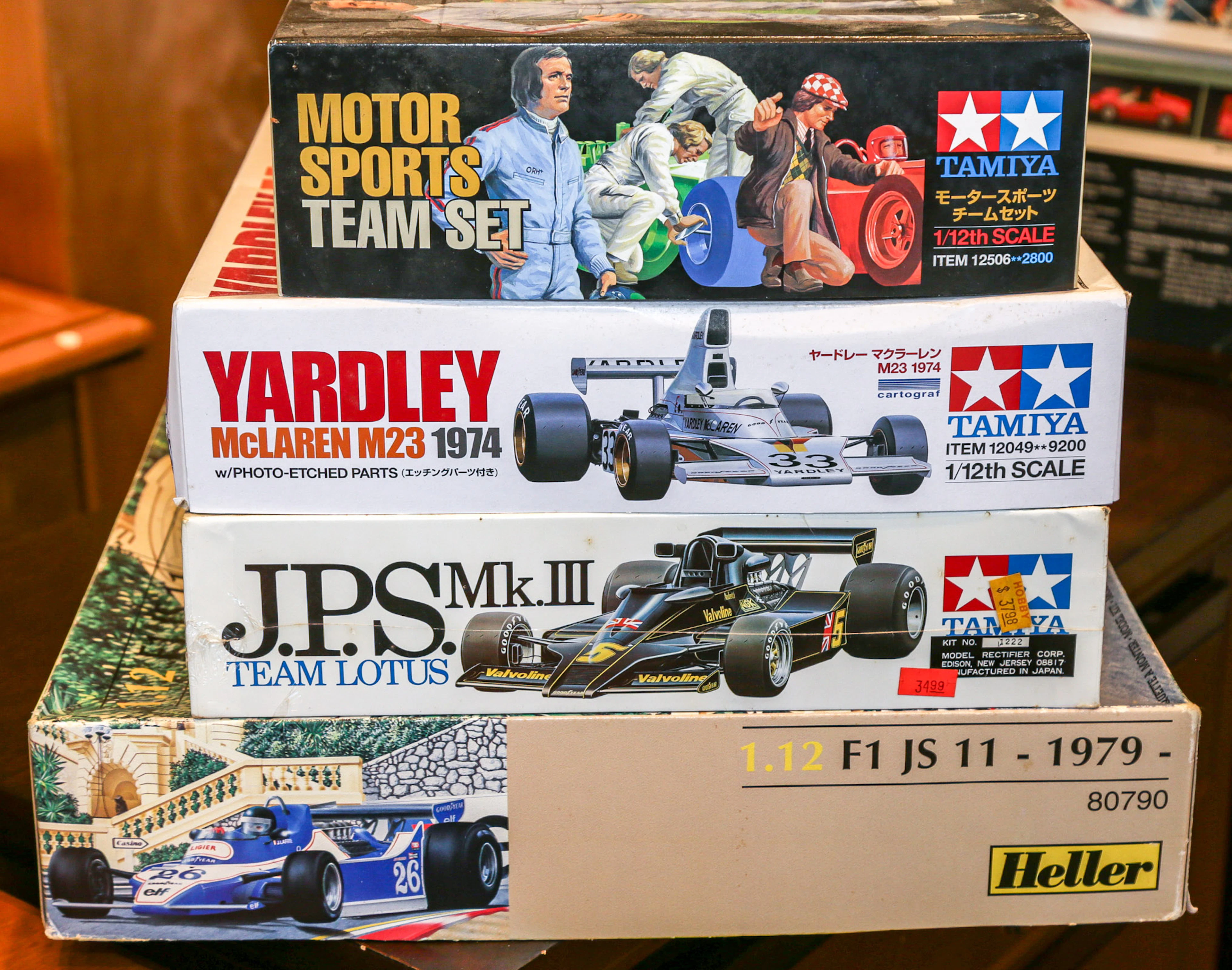 Three 1:12 Scale Formula 1 Model Kits
