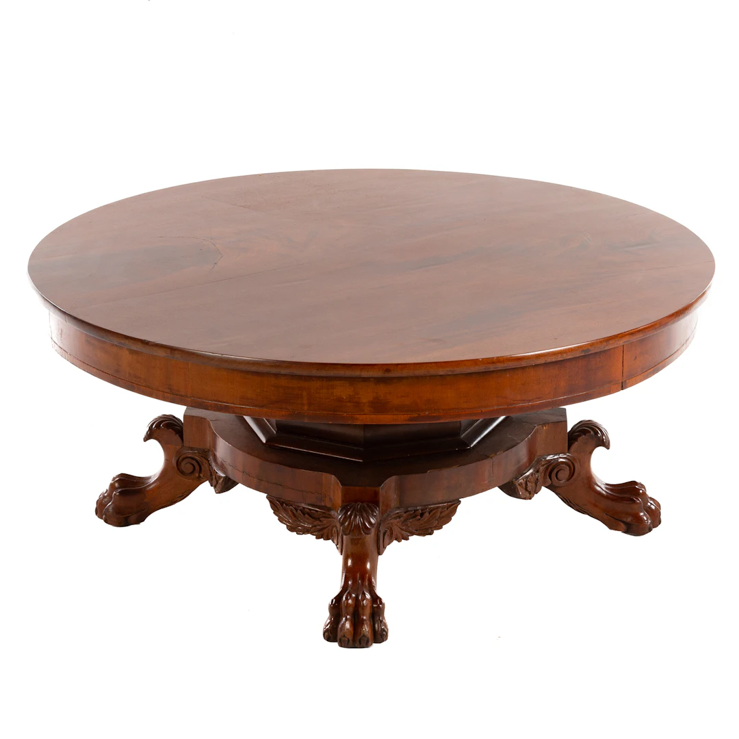 American Empire Flame Mahogany Coffee Table