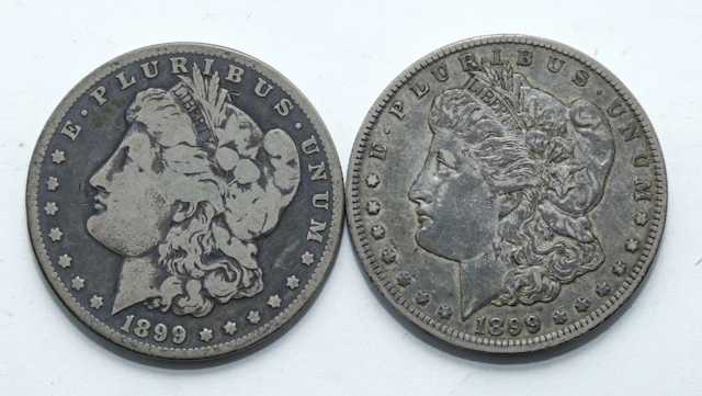 Two 1899-O (G & XF45) Micro-O VAM Varieties