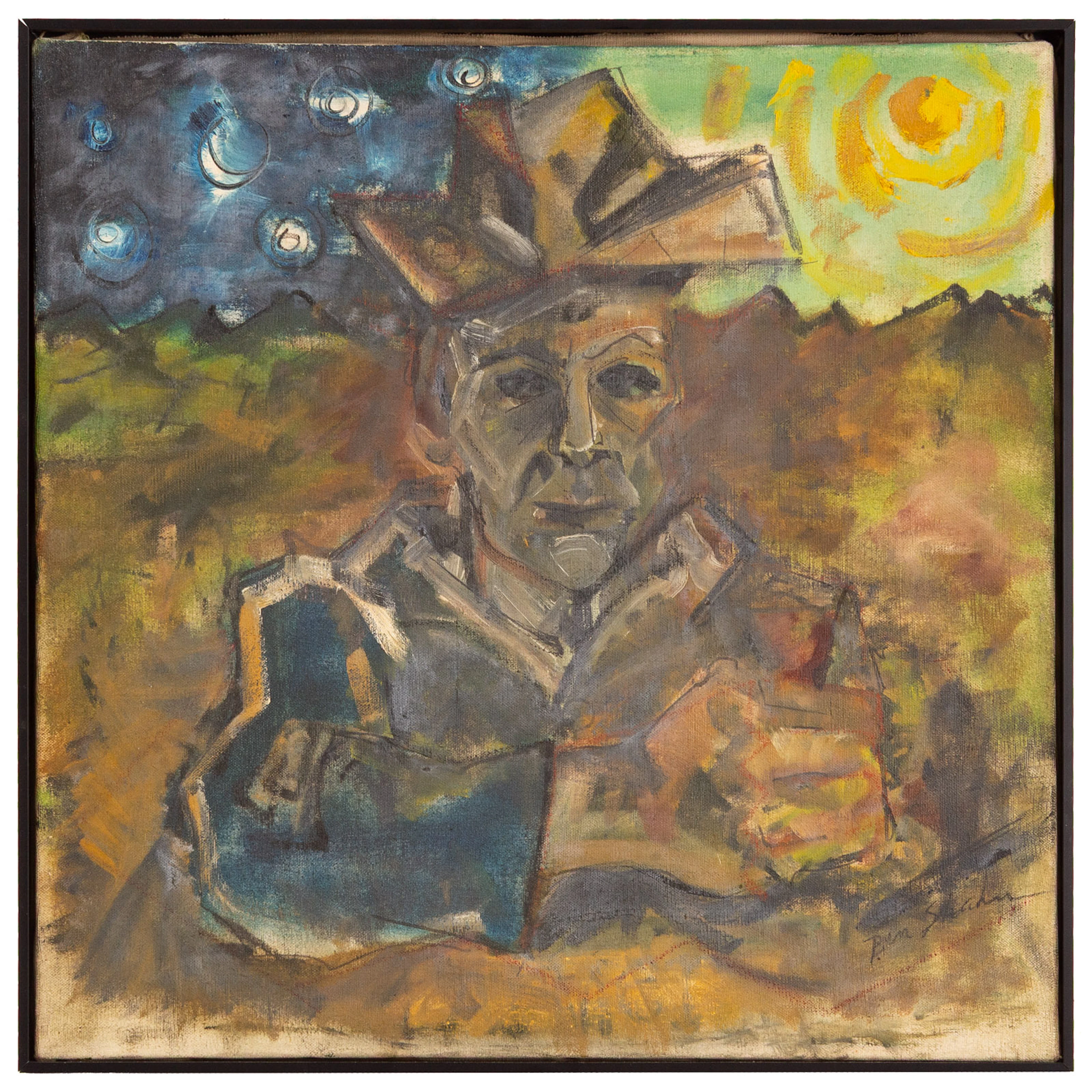 Ben Shahn. Untitled (Man with Crown), oil