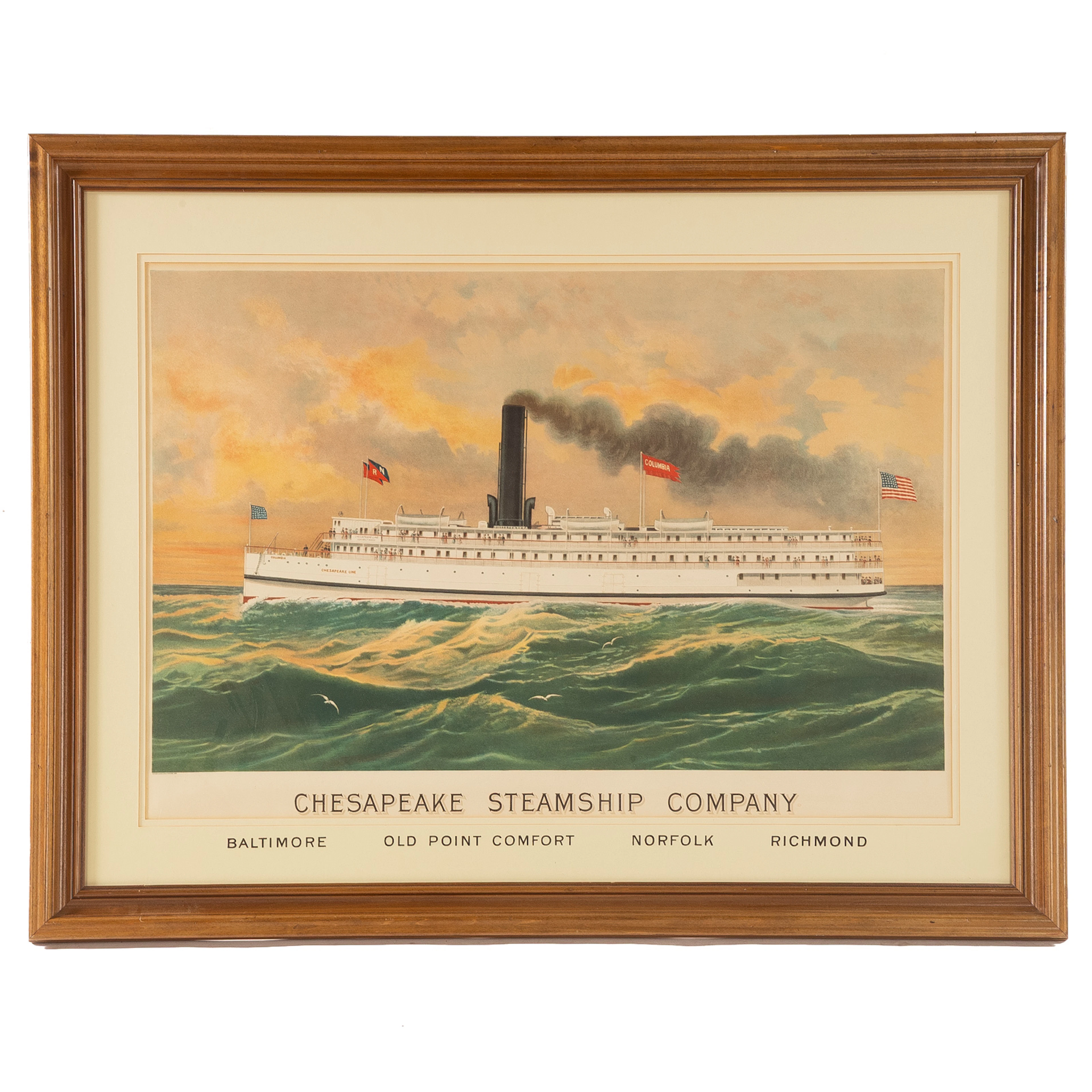A. Hoen & Co. "Chesapeake Steamship Company," lithograph