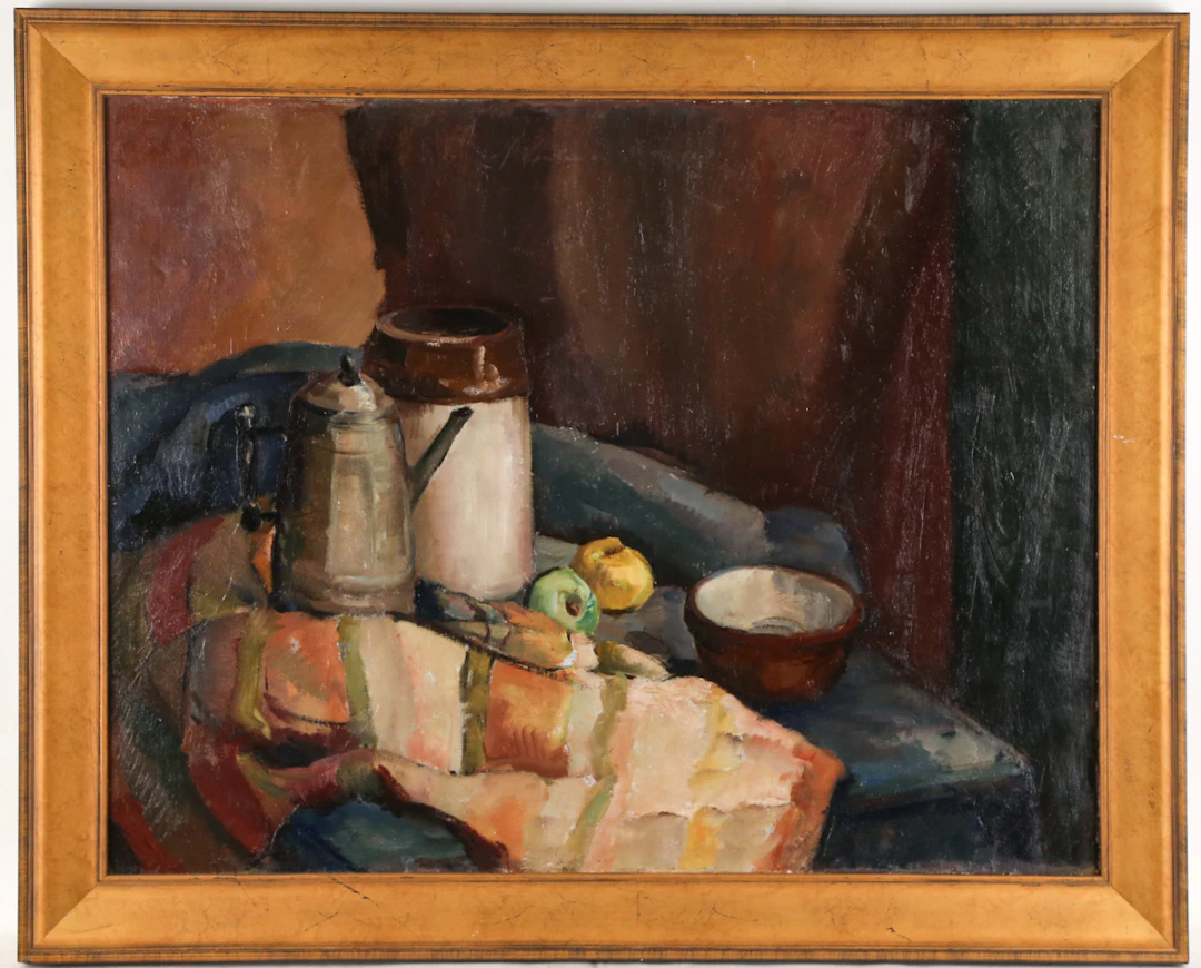American School. 20th c. Still Life, oil