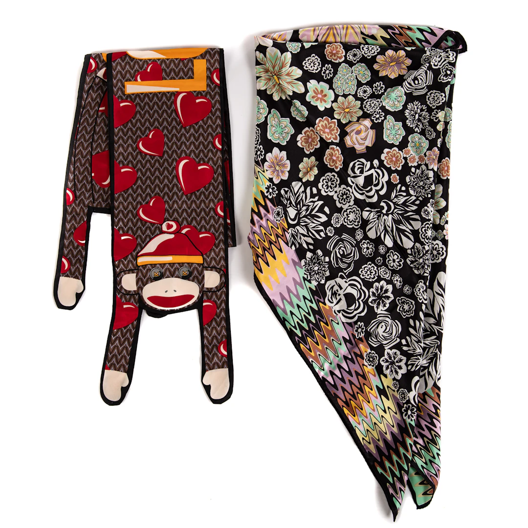 A Missoni Silk Scarf & Moschino Silk Stole