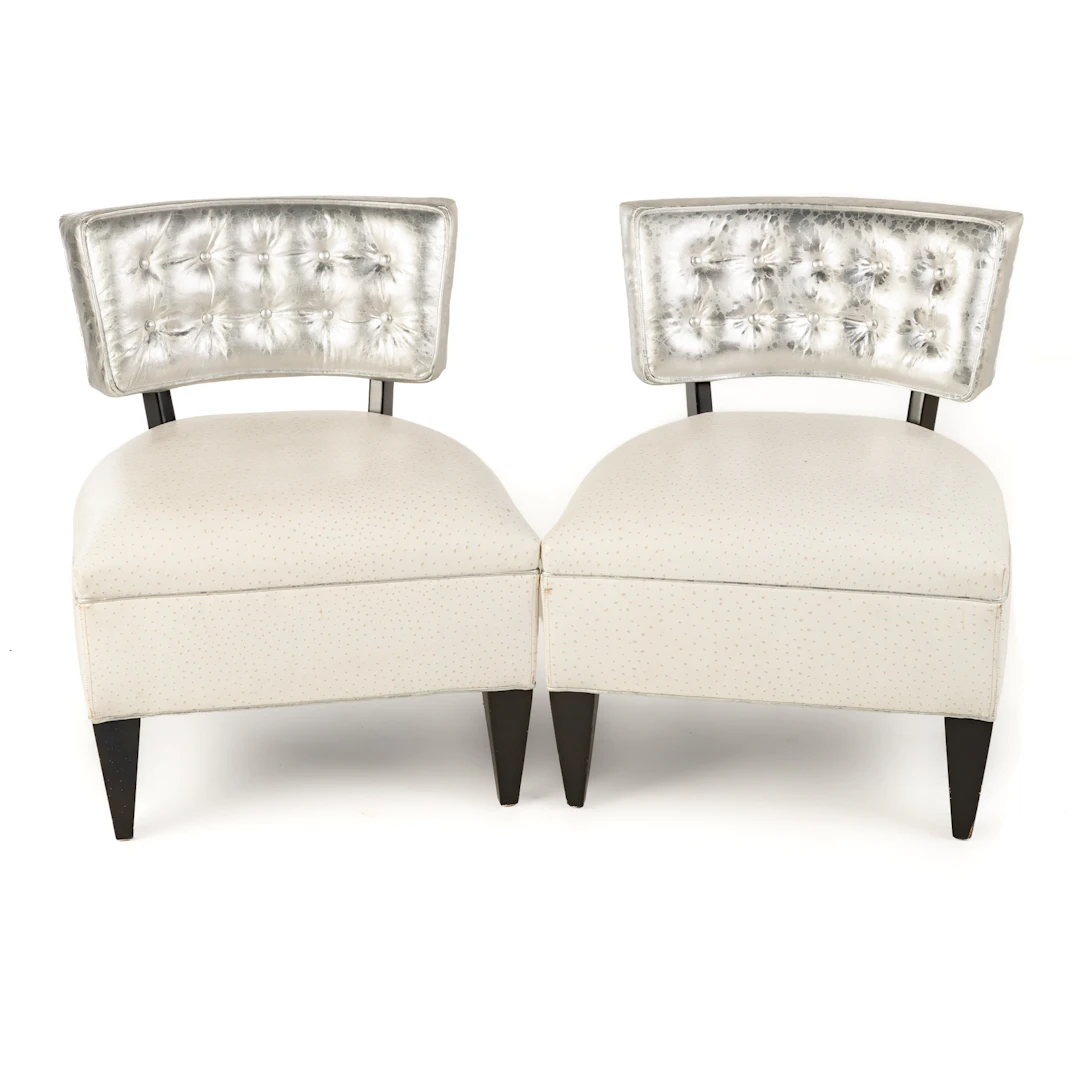A Pair of Leathercraft Leather Upholstered Chairs