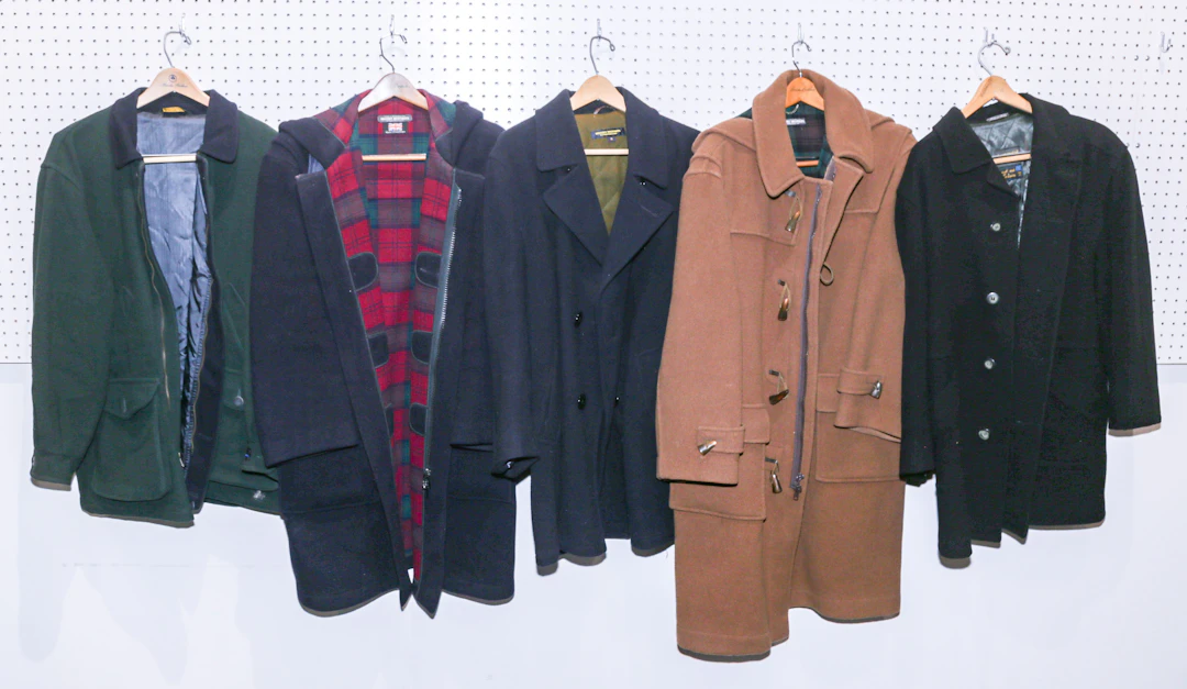 Five Gentlemen's Felted Wool Overcoats