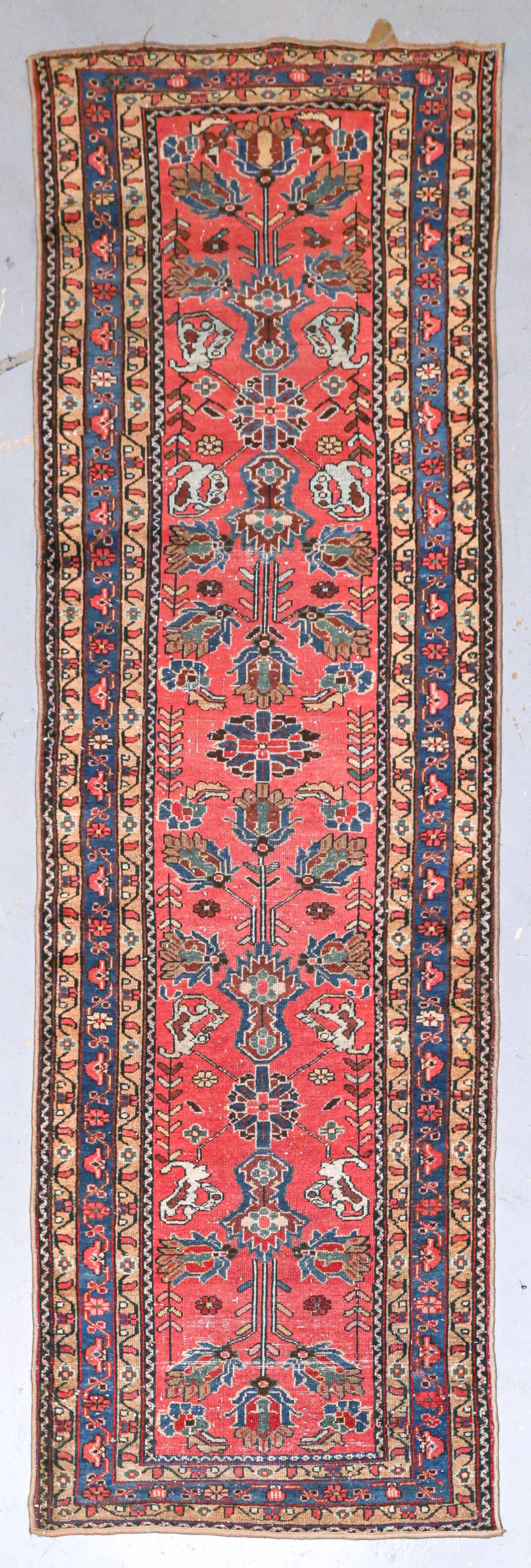 An Antique Malayer Runner, 2.9 x 9.4