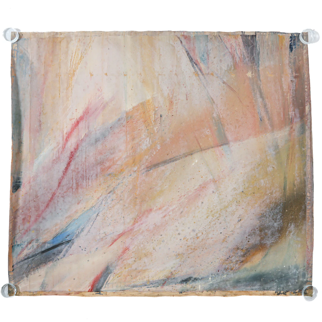 Leon Berkowitz. Pink and Orange Abstract, oil
