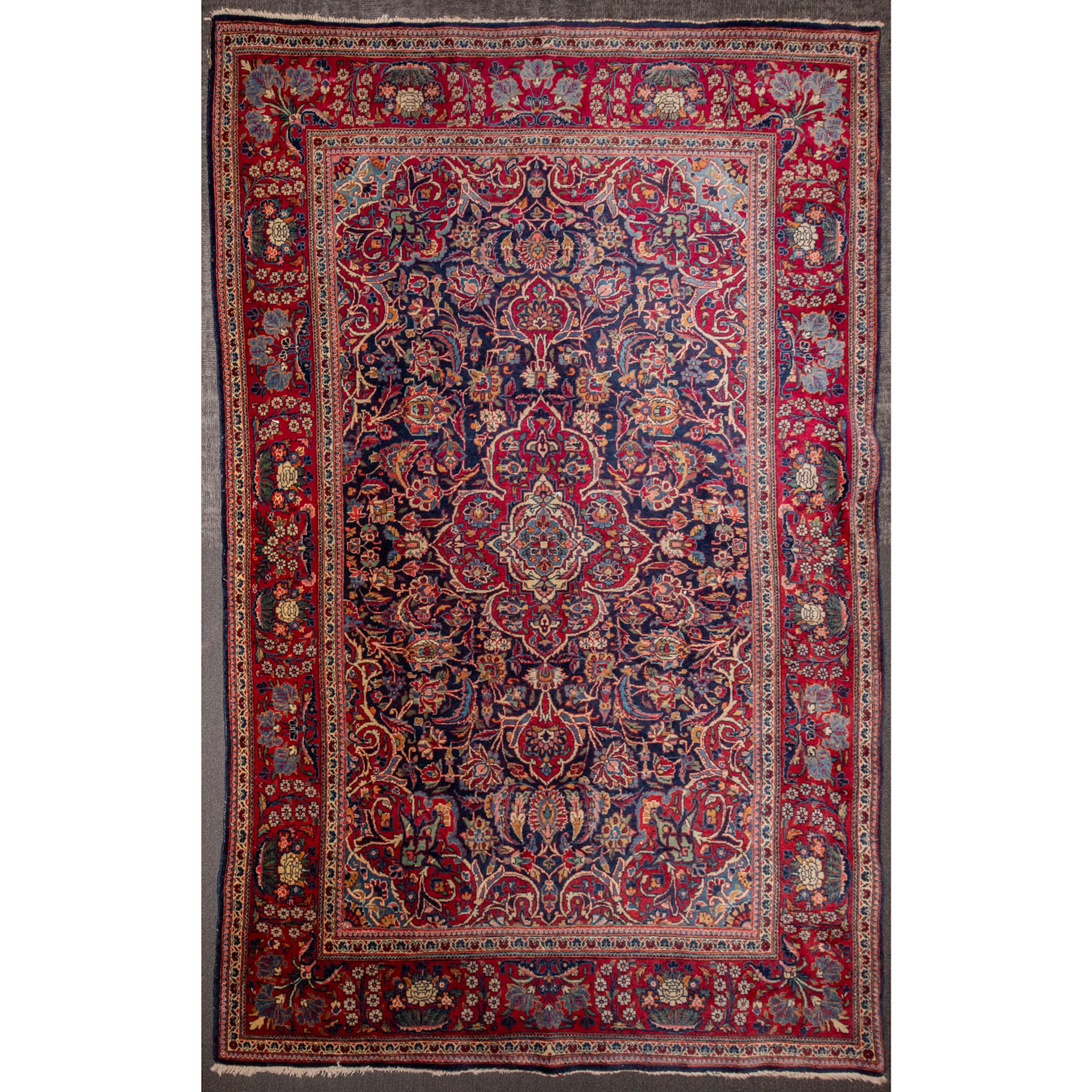 Antique Kashan Rug, Persia, 4.3 x 6.7