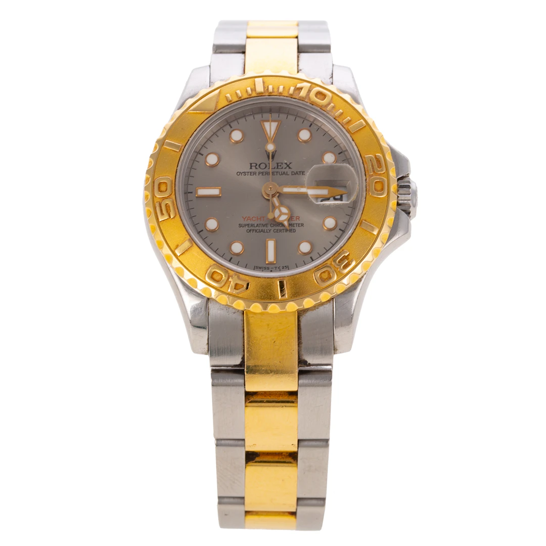 A Rolex Oyster Perpetual Date Yacht-Master Wrist Watch in Stainless Steel & 18K