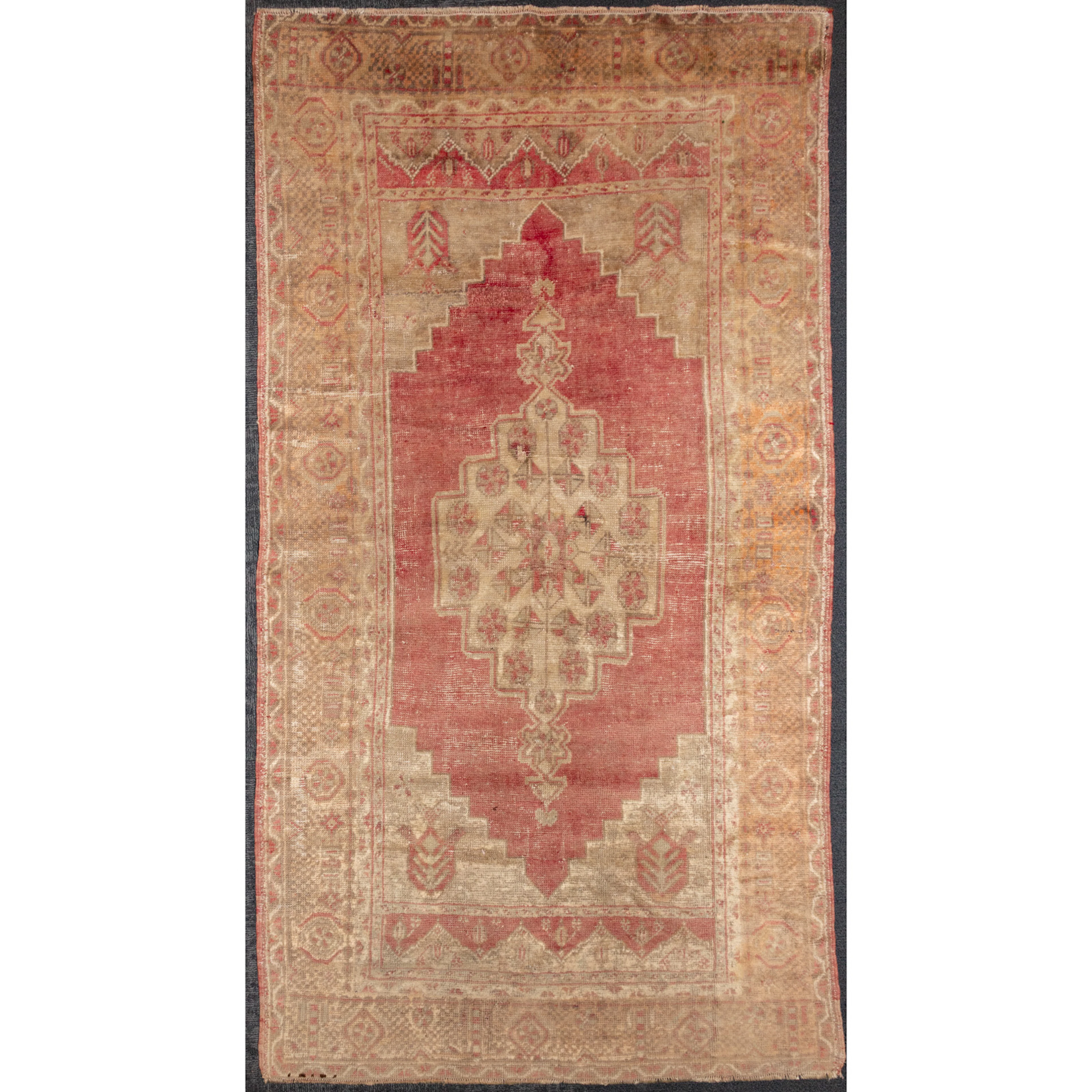 Semi-Antique Oushak Rug, Turkey, 3.7 x 6.4