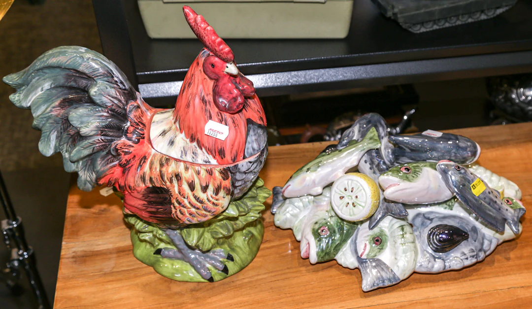 A Raymond Waites Rooster-Forn Tureen