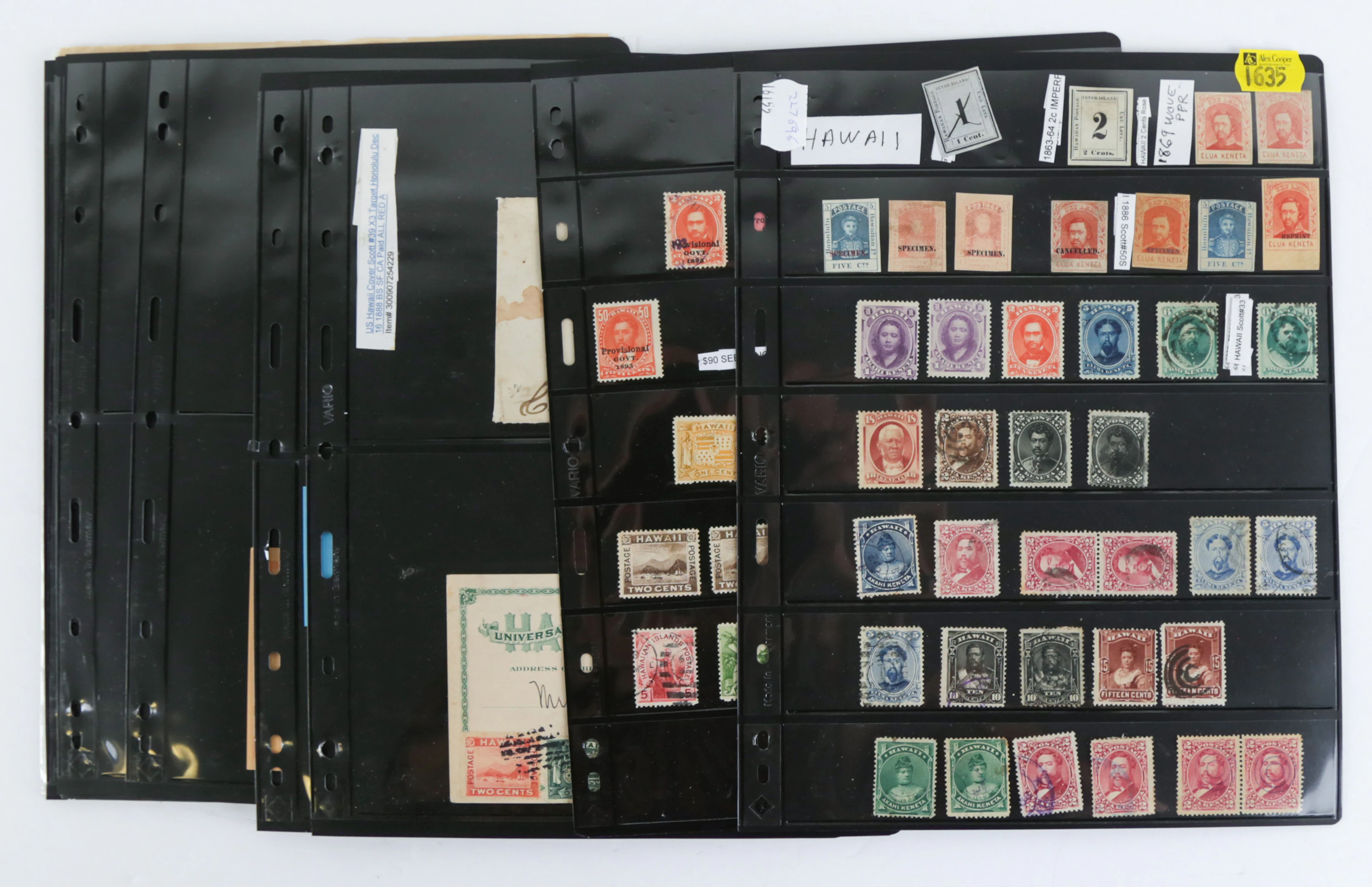 Hawaii: Postage Stamps, 1860-1899