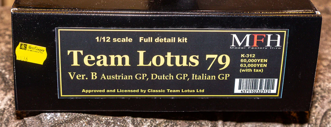 A 1:12 Scale Team Lotus 79 Model Kit