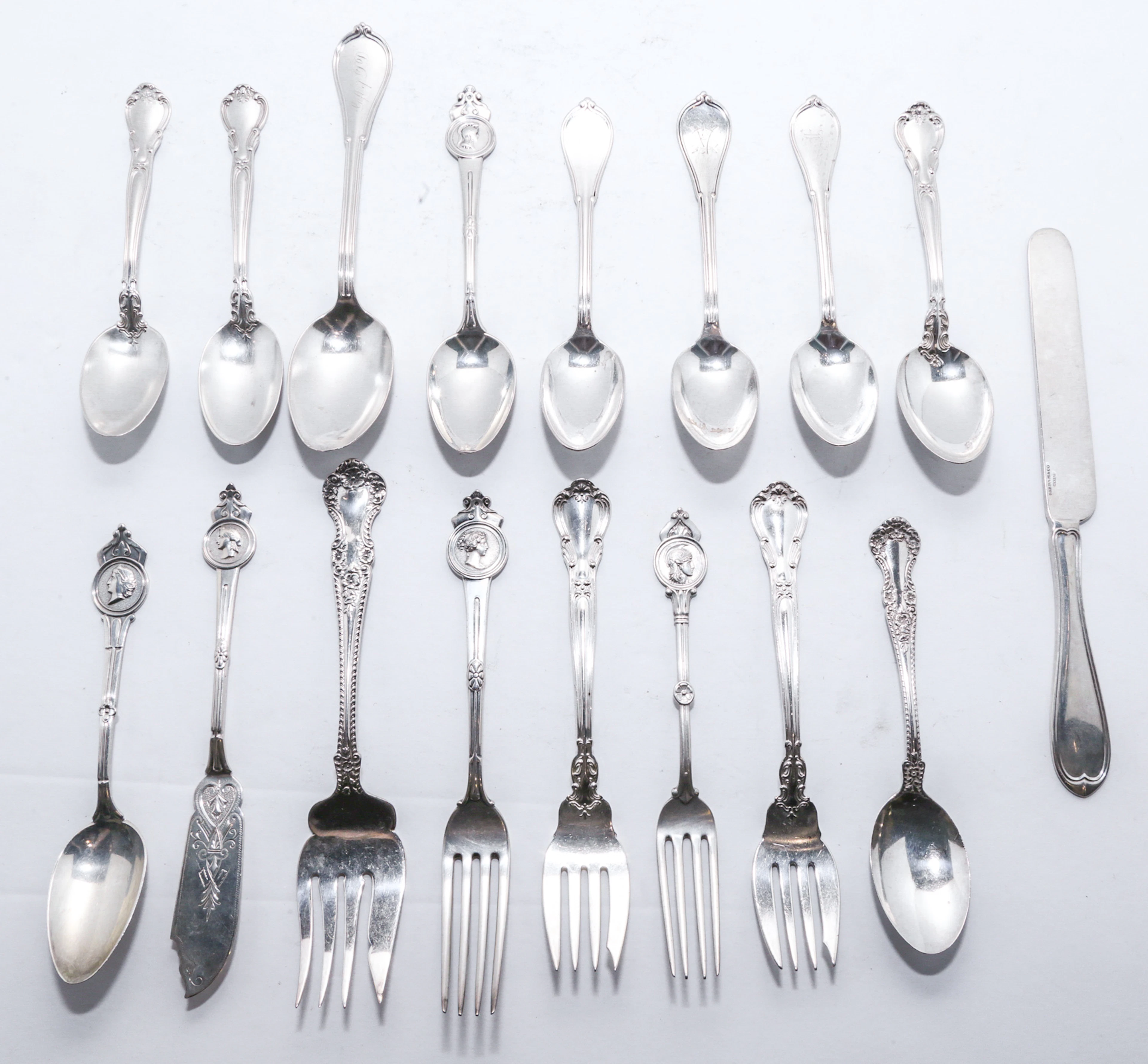 Group of Gorham Sterling & Coin Silver Flatware