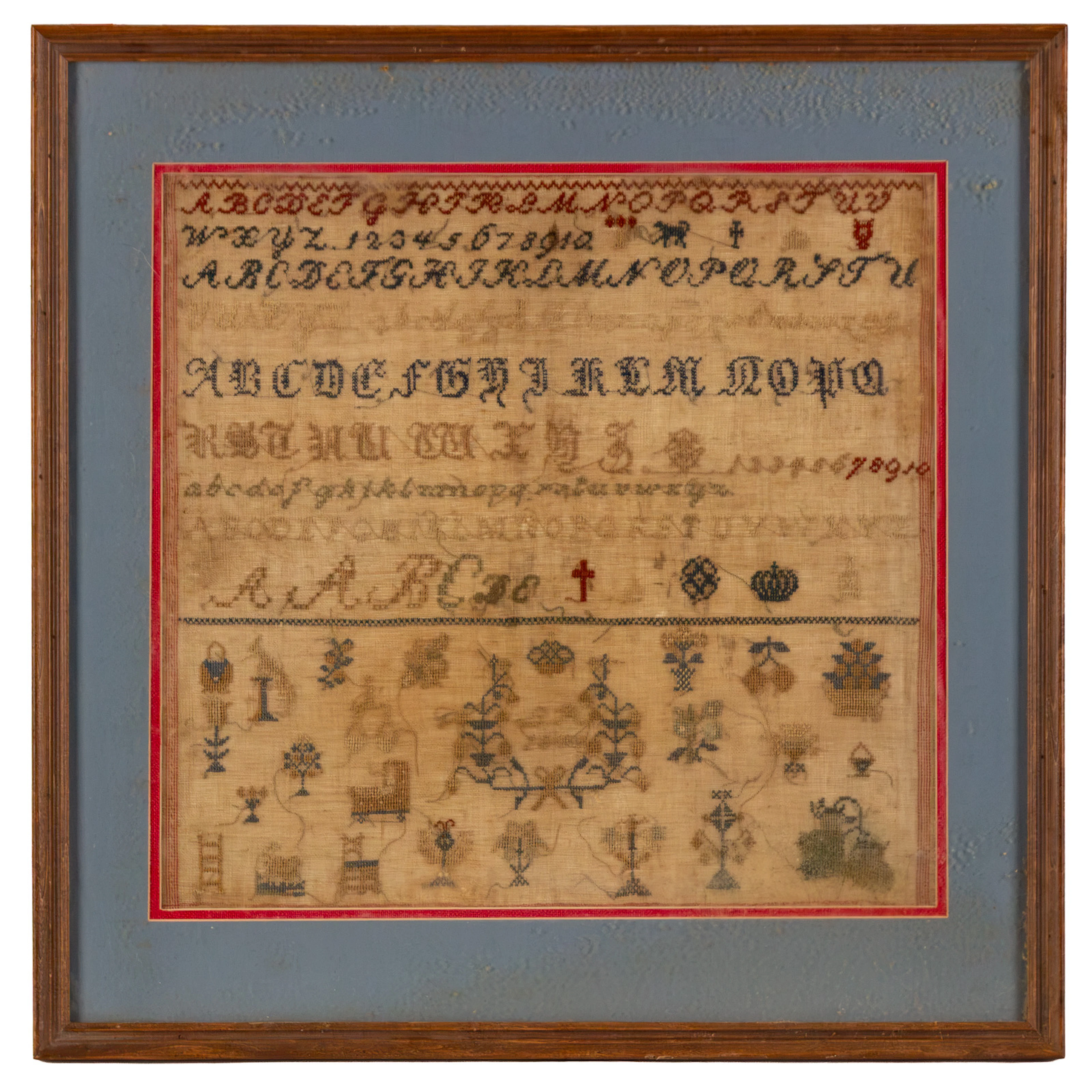 19th c. English Needlework Sampler