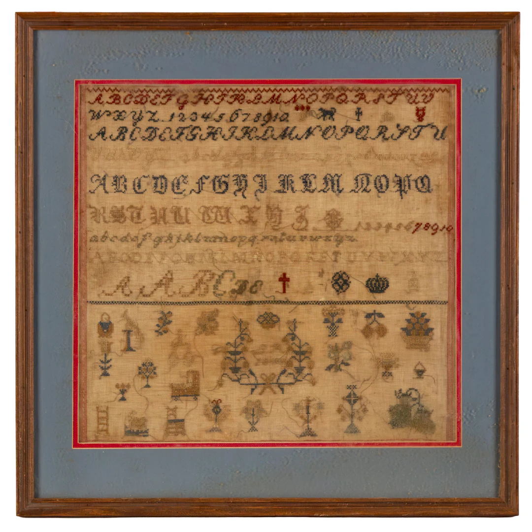 19th c. English Needlework Sampler