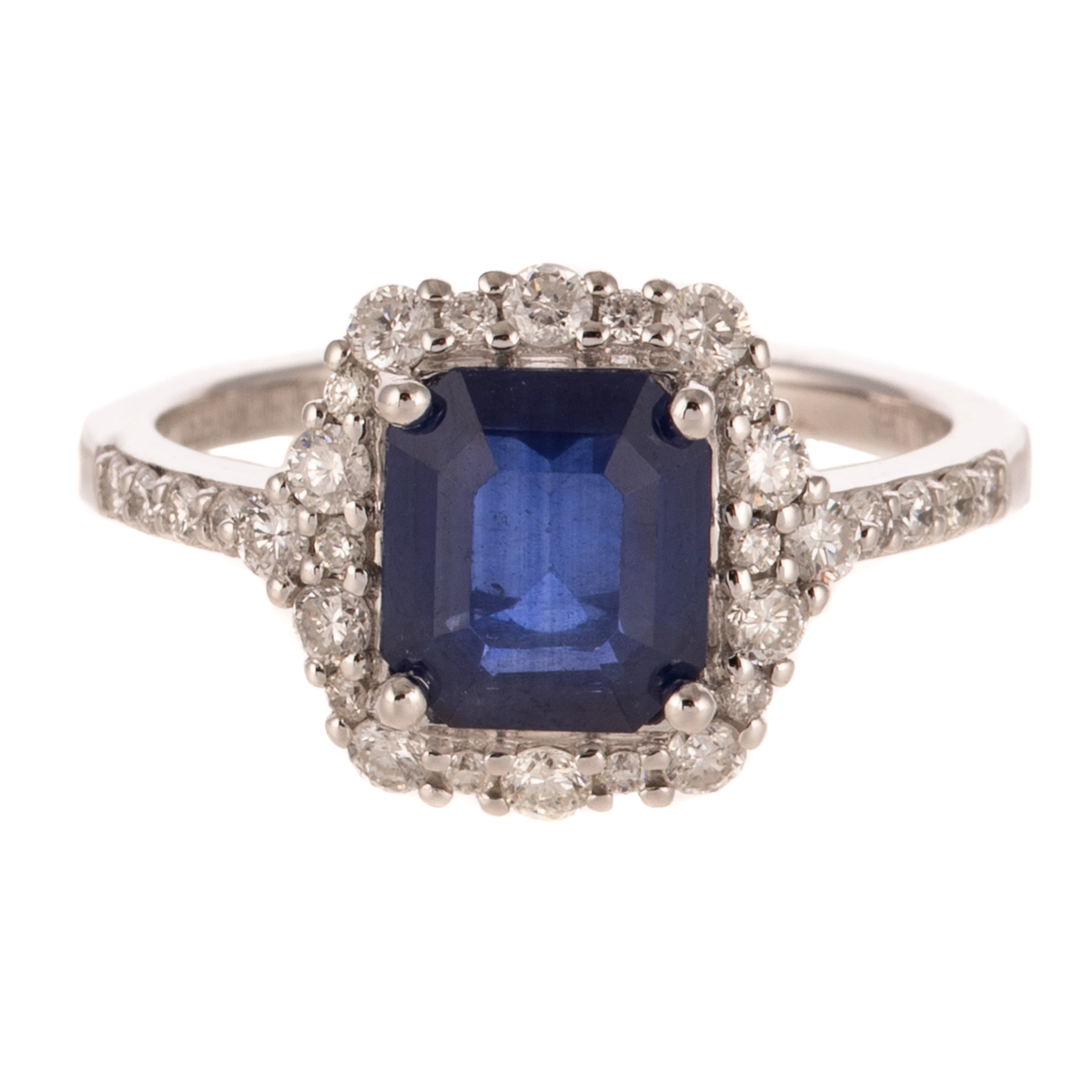 A GIA 1.95 ct Sapphire & Diamond Ring in Platinum