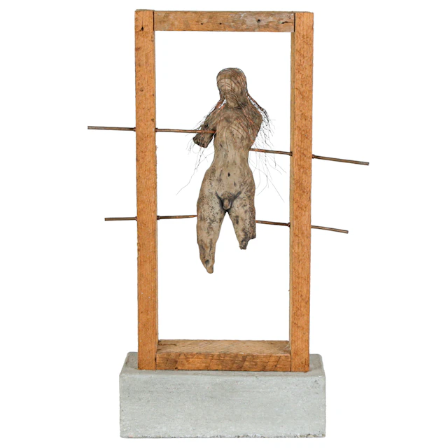 Randy Woods. "Shame," mixed media sculpture