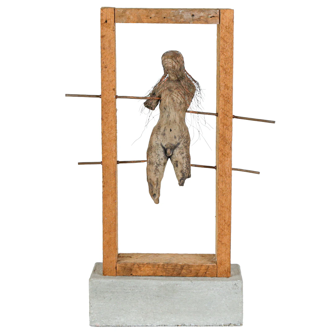 Randy Woods. "Shame," mixed media sculpture