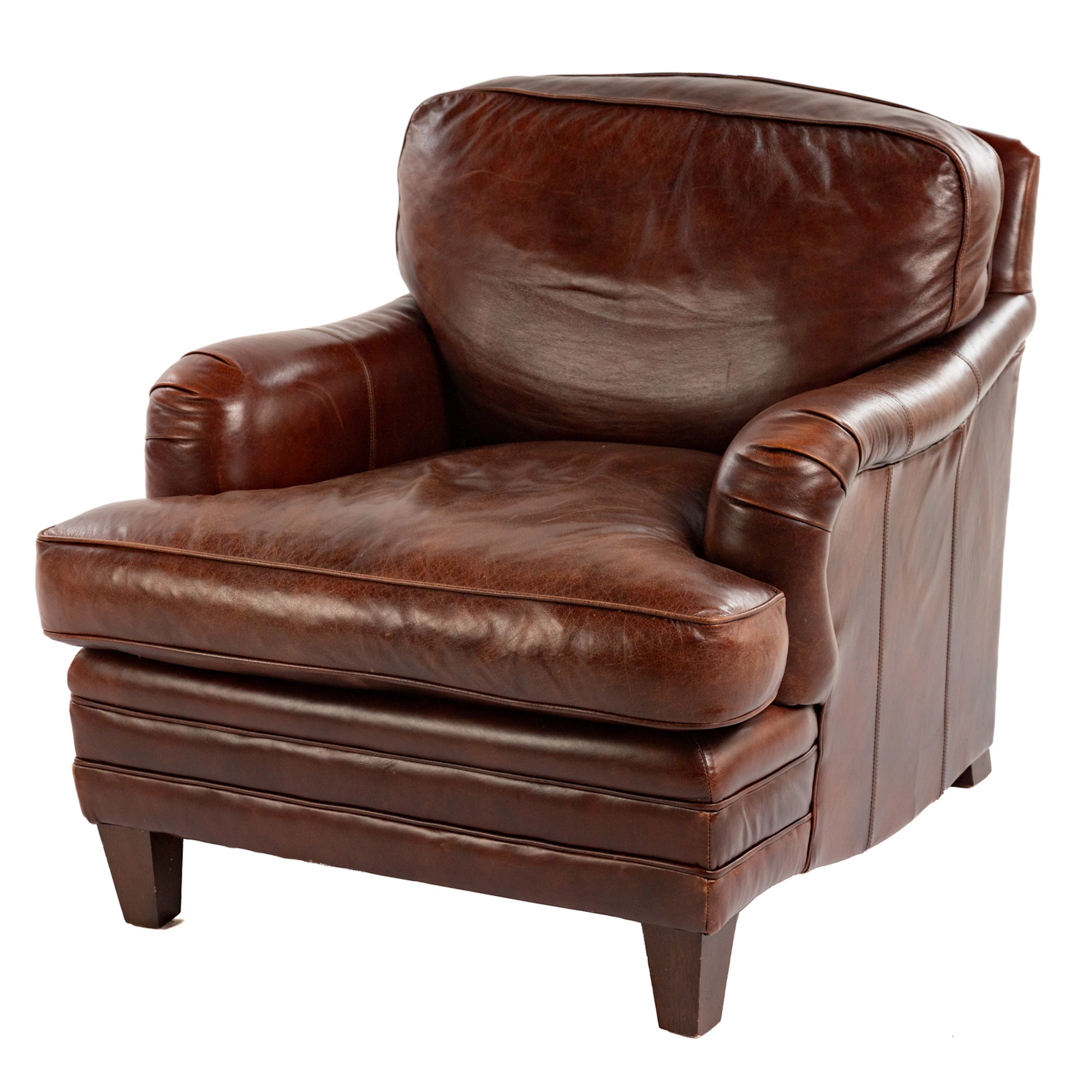 Bernhardt Leather Contemporary Club Chair