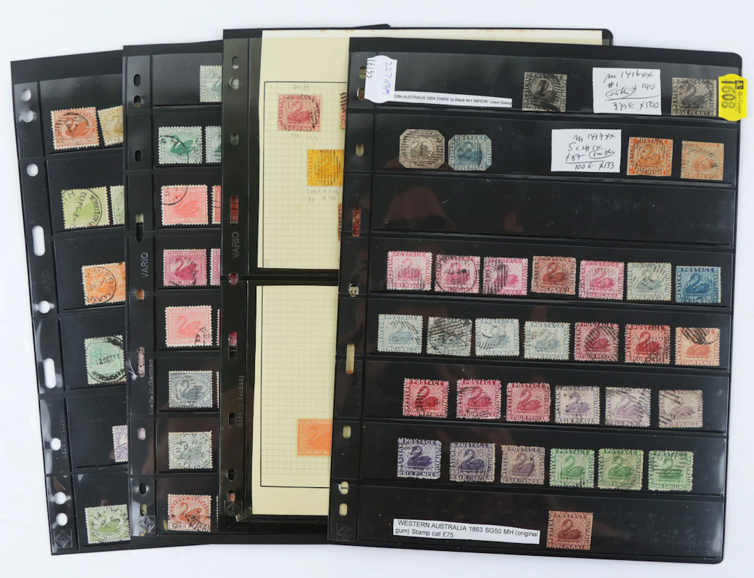 Western Australia: Postage Stamps, 1854-1912