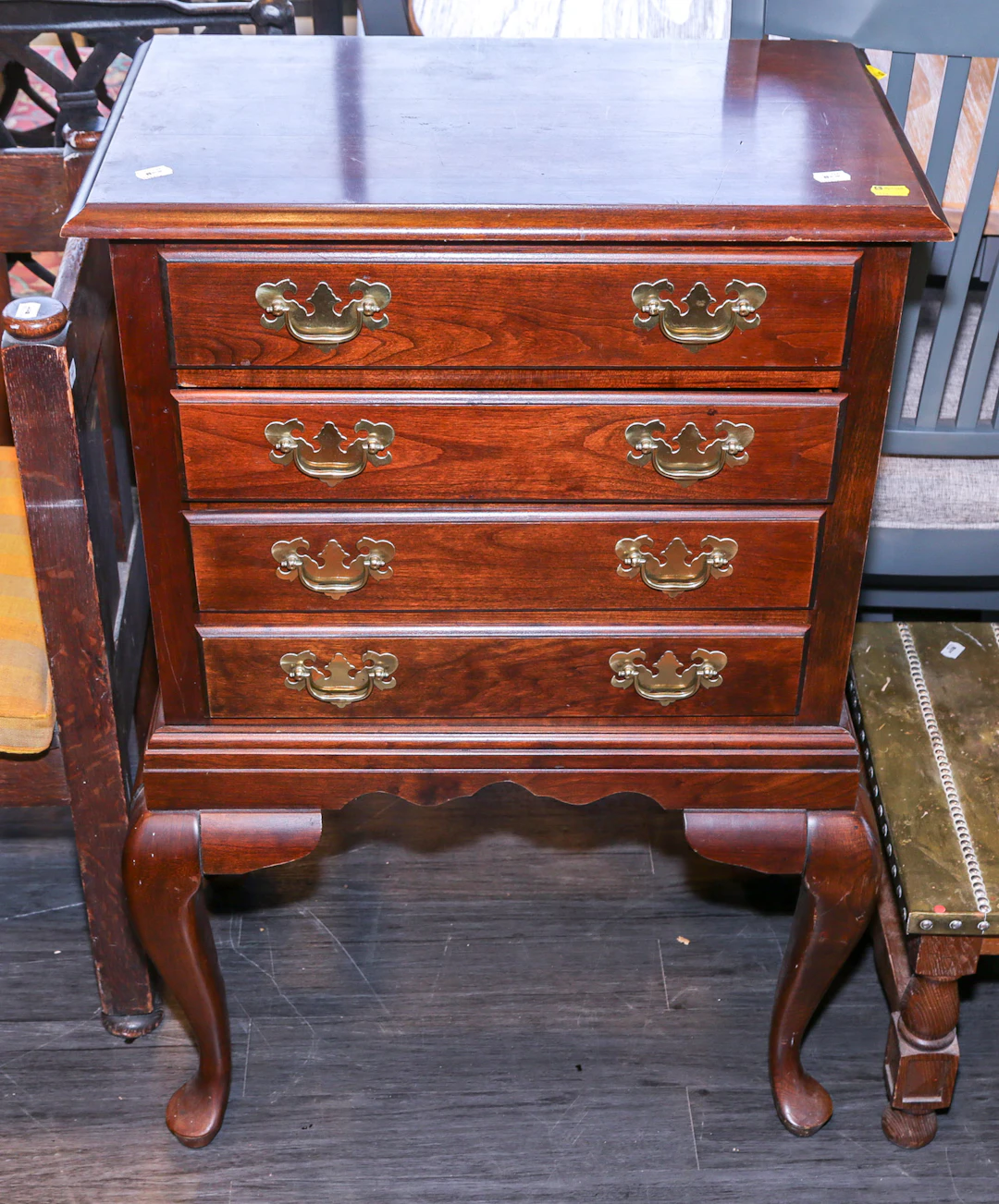 A Queen Anne Style Cherry Silver Chest
