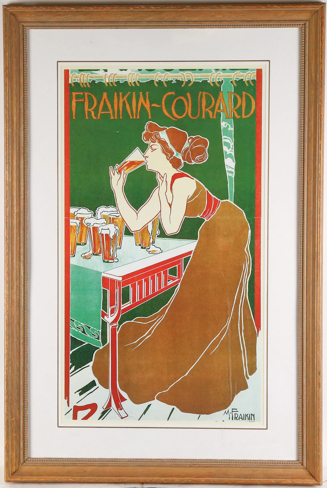 After Maxime Fraikin. "Brasserie Fraikin-Courard," reproduction print