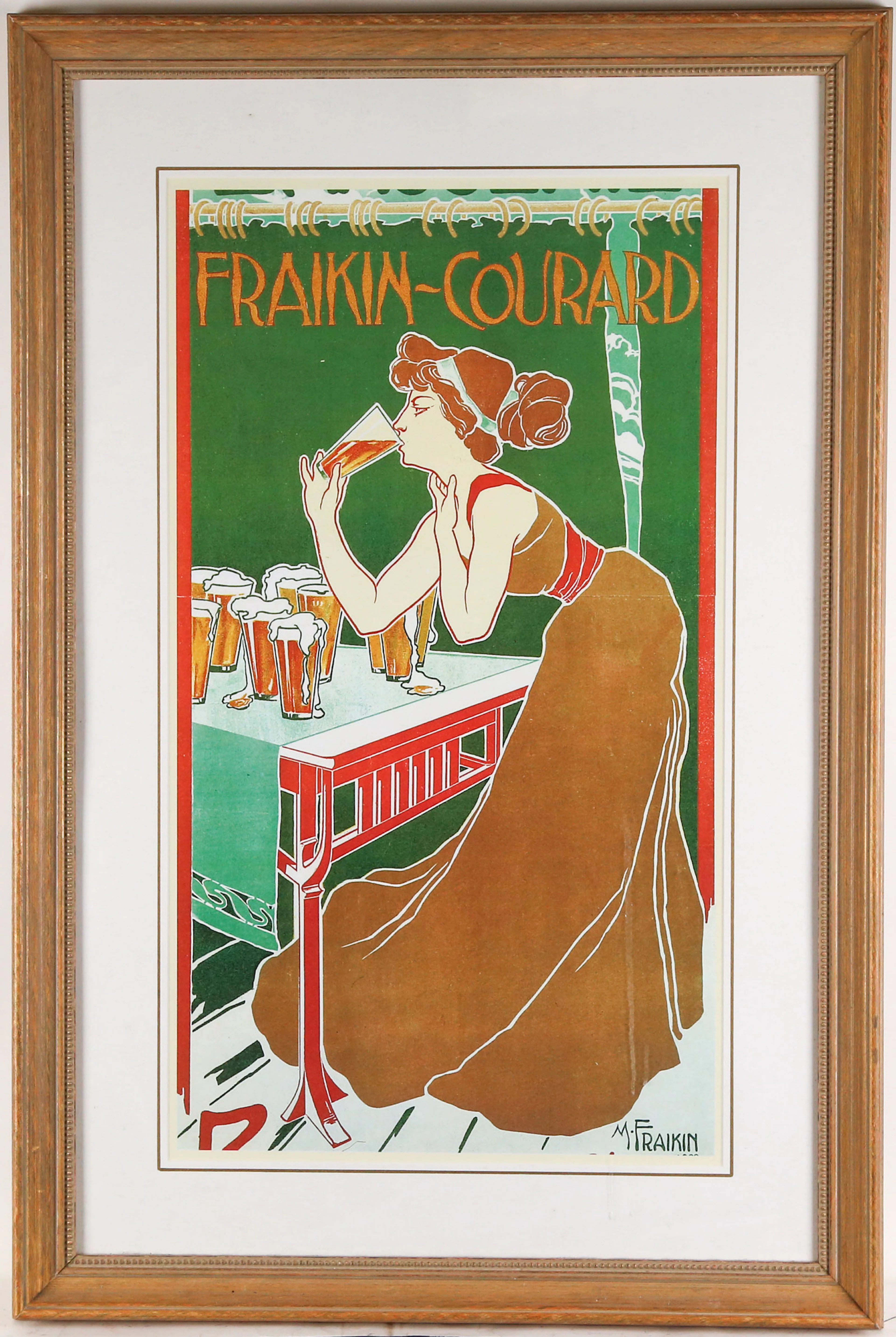 After Maxime Fraikin. "Brasserie Fraikin-Courard," reproduction print