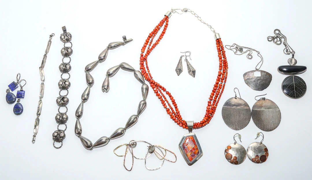 A Group of Silver Jewelry