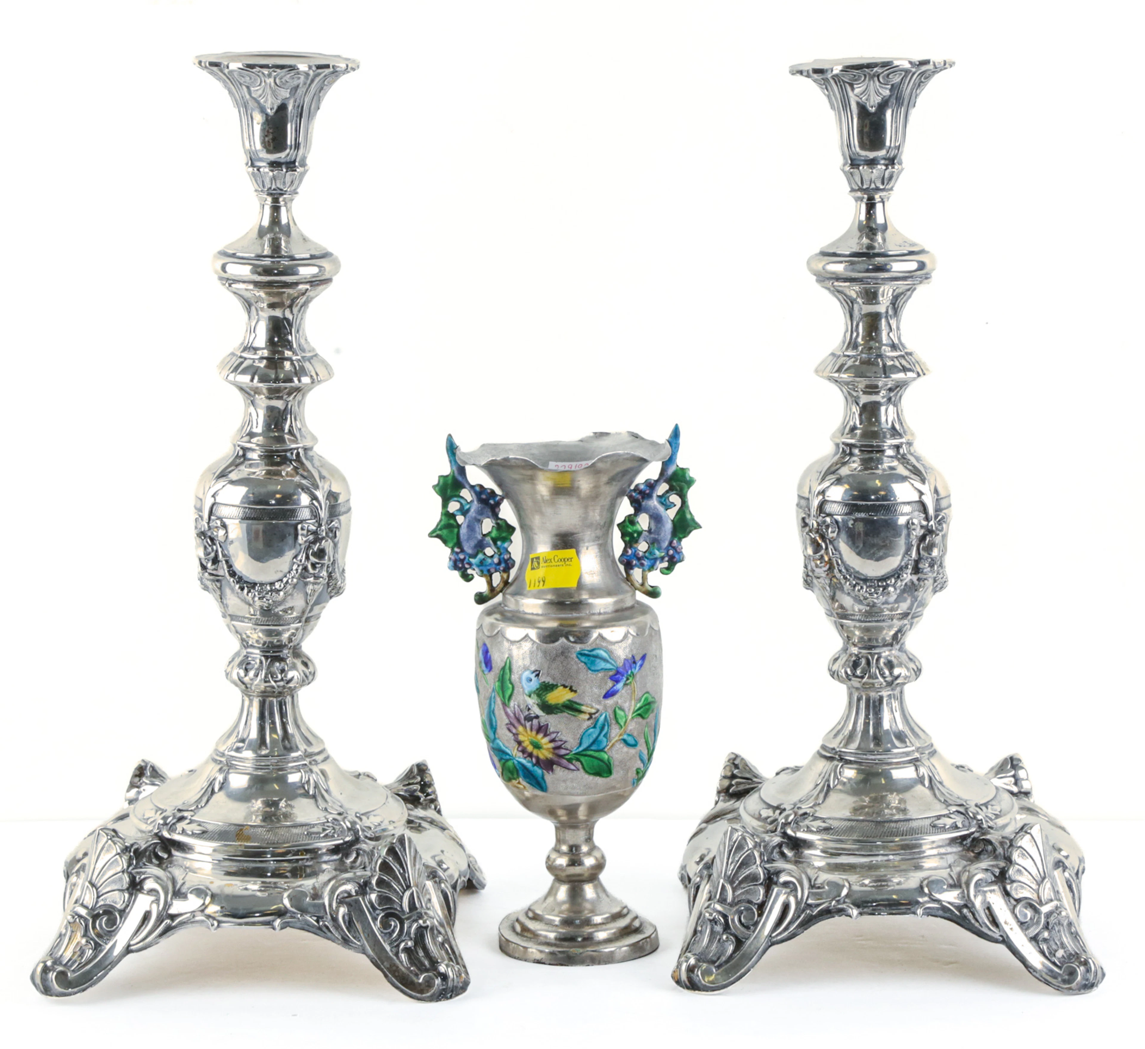 Three Pieces of Metal Tableware