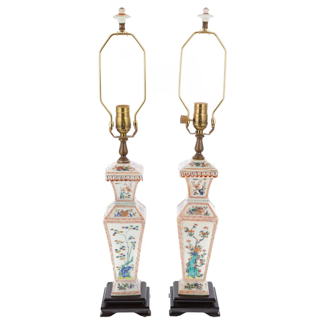 A Pair of Kakiemon Style Porcelain Vases